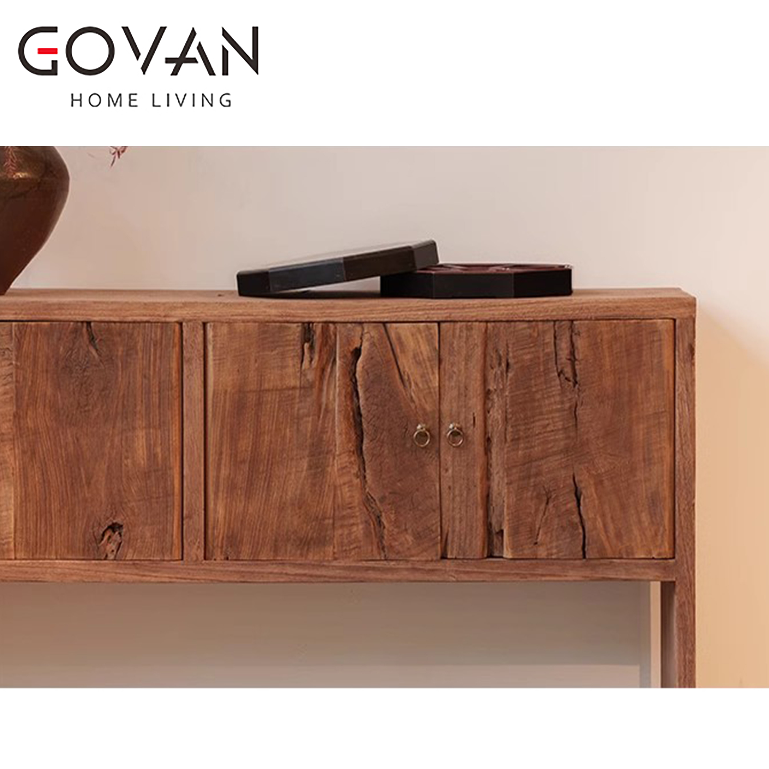 Wooden Furniture-Sideboard-Old Elm Door Panel Wall Cabinet