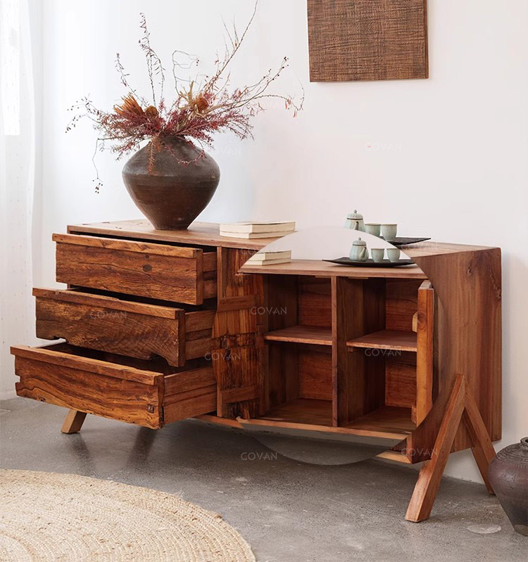 Wooden Furniture-Sideboard-Three Or Two Old Side Cabinets