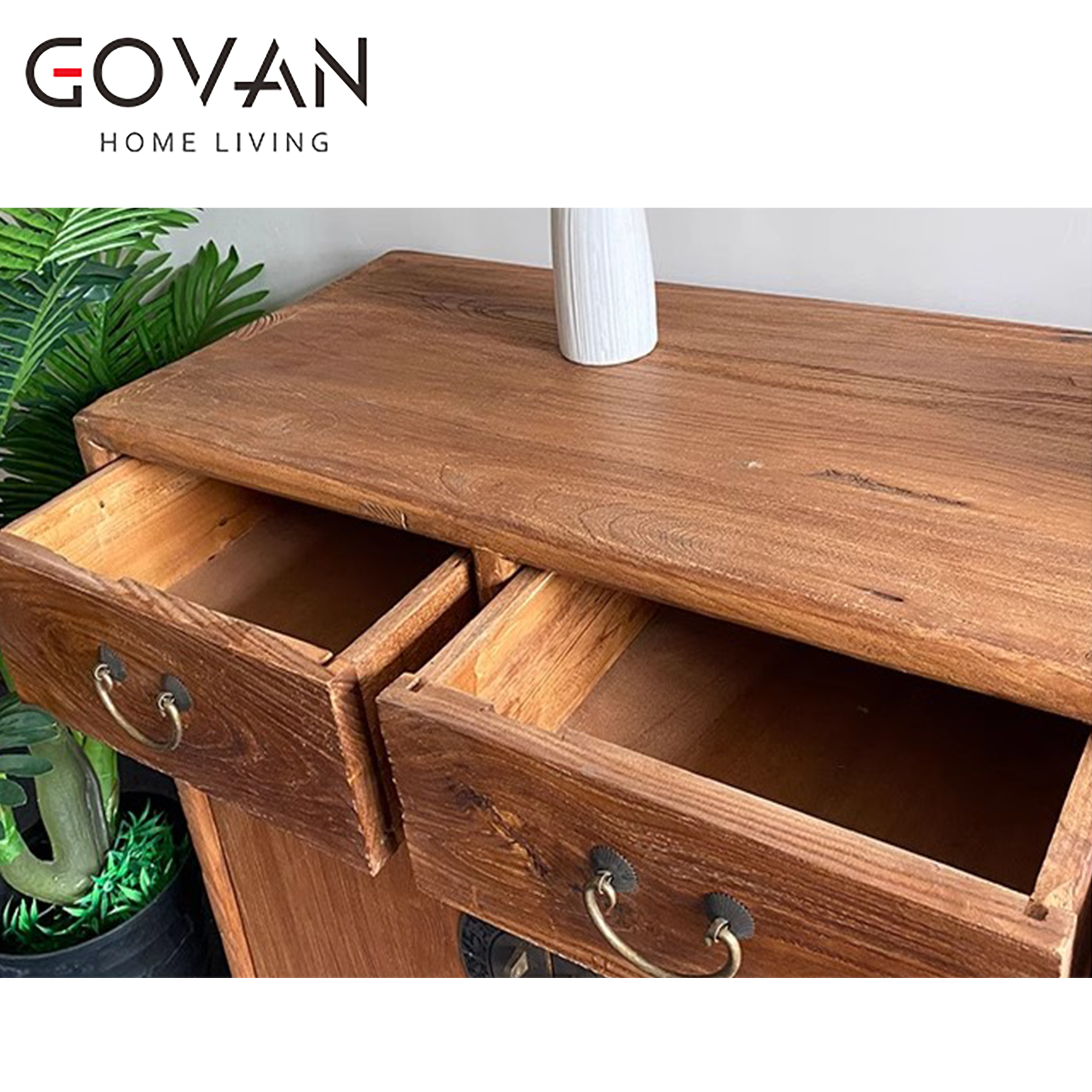 Wooden Furniture-Sideboard-Old Elm Side Cabinet 1