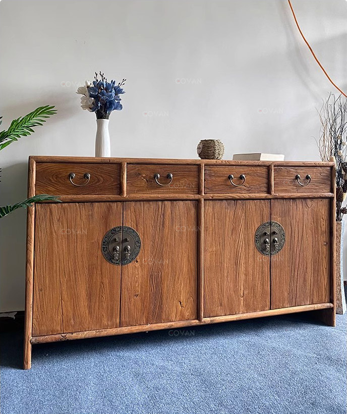 Wooden Furniture-Sideboard-Old Elm Side Cabinet 1