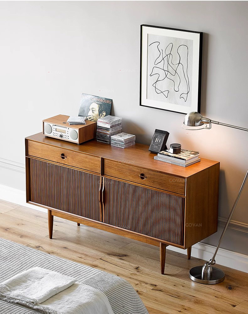 Wooden Furniture-Sideboard-Vintage Solid Wood Bucket Cabinet 1