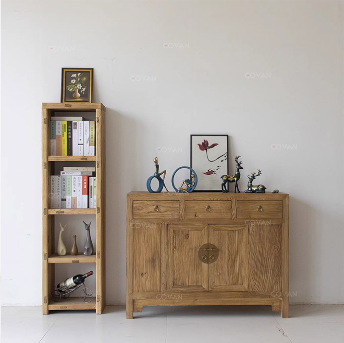Wooden Furniture-Sideboard-Old Elm Door Cabinet