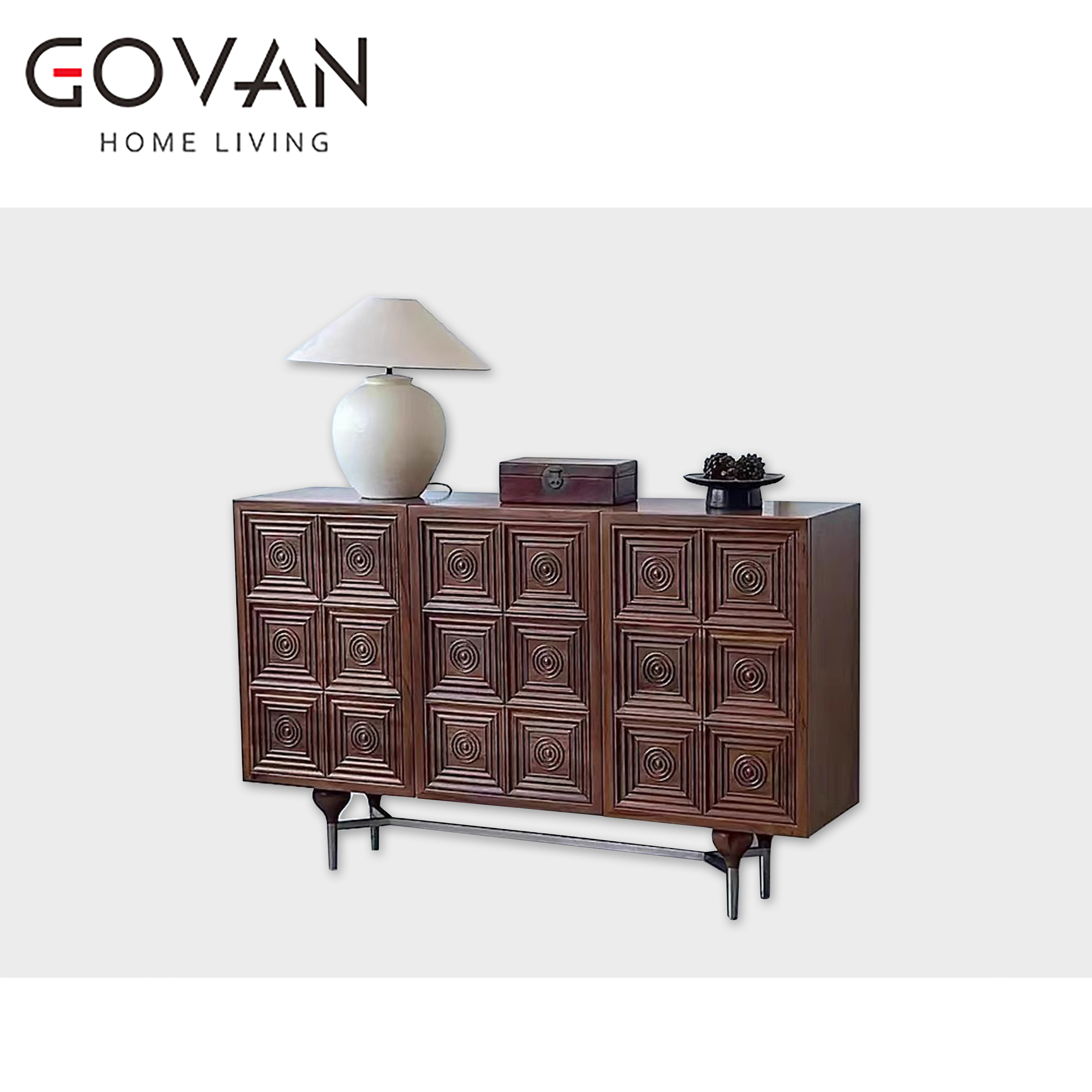 Wooden Furniture-Sideboard-French Antique Solid Wood Cabinet
