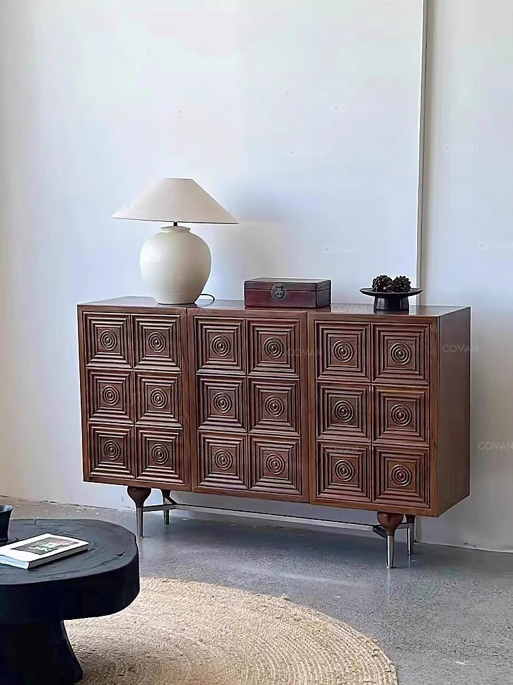 Wooden Furniture-Sideboard-French Antique Solid Wood Cabinet