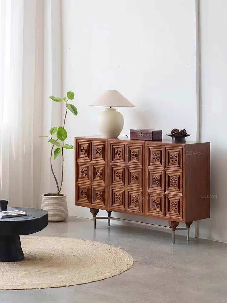 Wooden Furniture-Sideboard-French Antique Solid Wood Cabinet