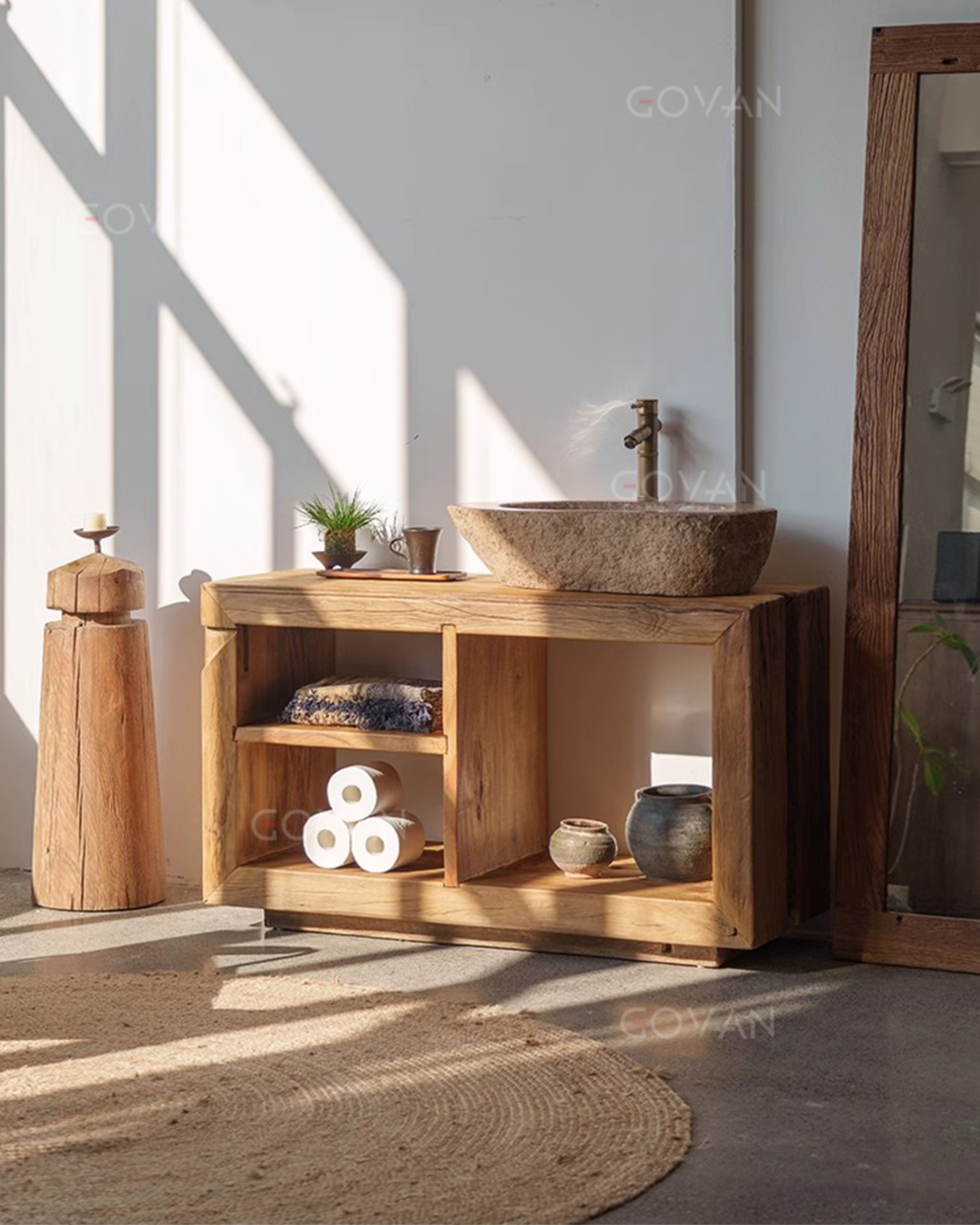 Wooden Furniture-Sideboard-Japanese Old Wooden Side Cabinet