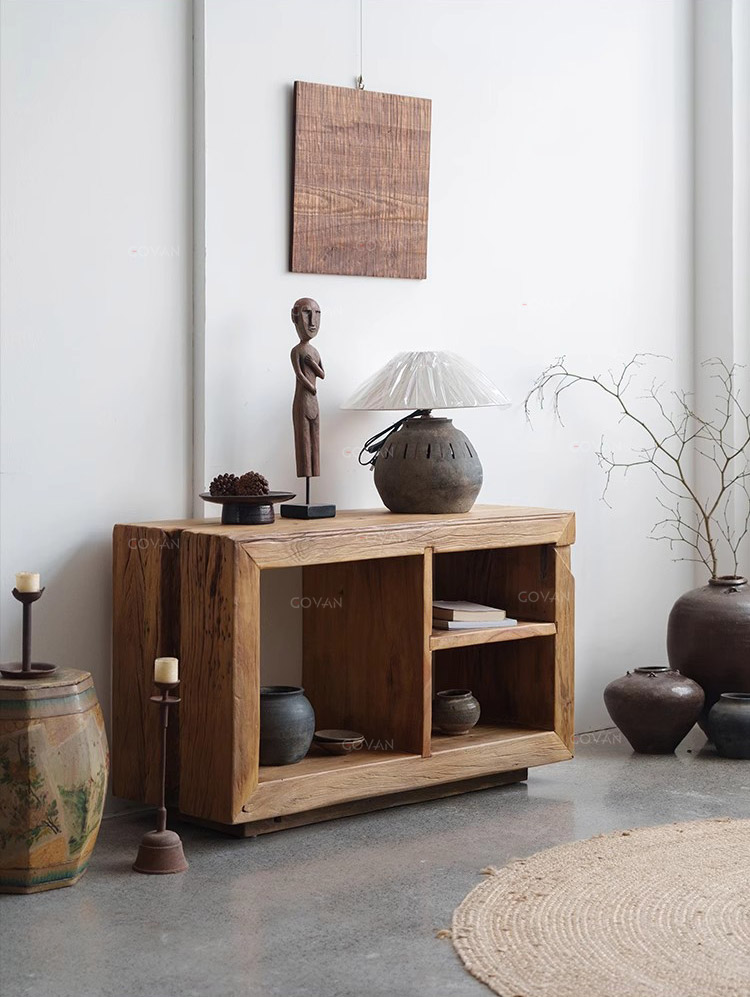 Wooden Furniture-Sideboard-Japanese Old Wooden Side Cabinet