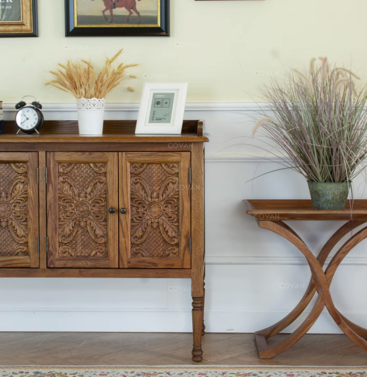 Wooden Furniture-Sideboard-American Country Solid Wood Side Cabinet