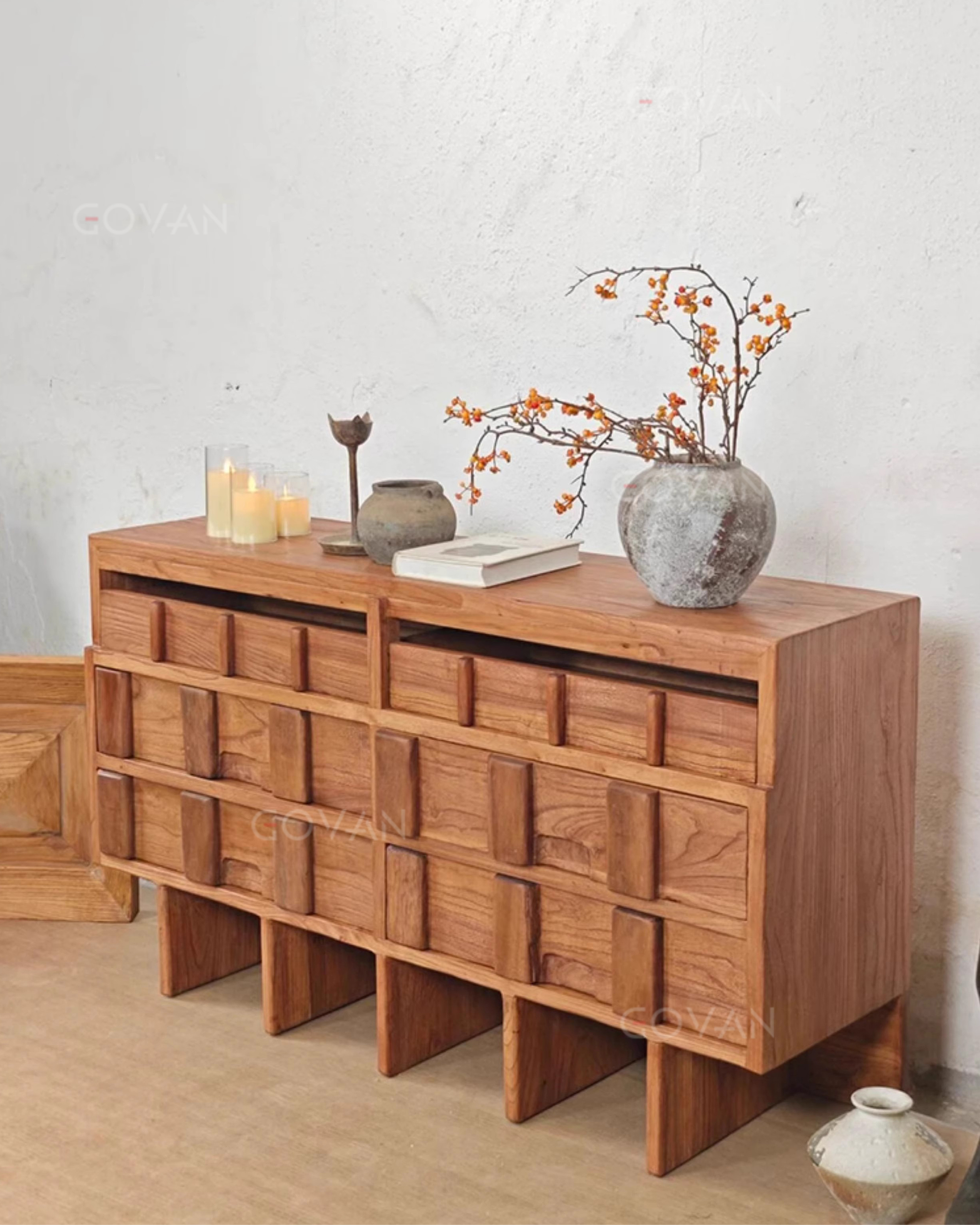 Wooden Furniture-Sideboard-Surprise Quiet Wind Solid Wood Bucket Cabinet