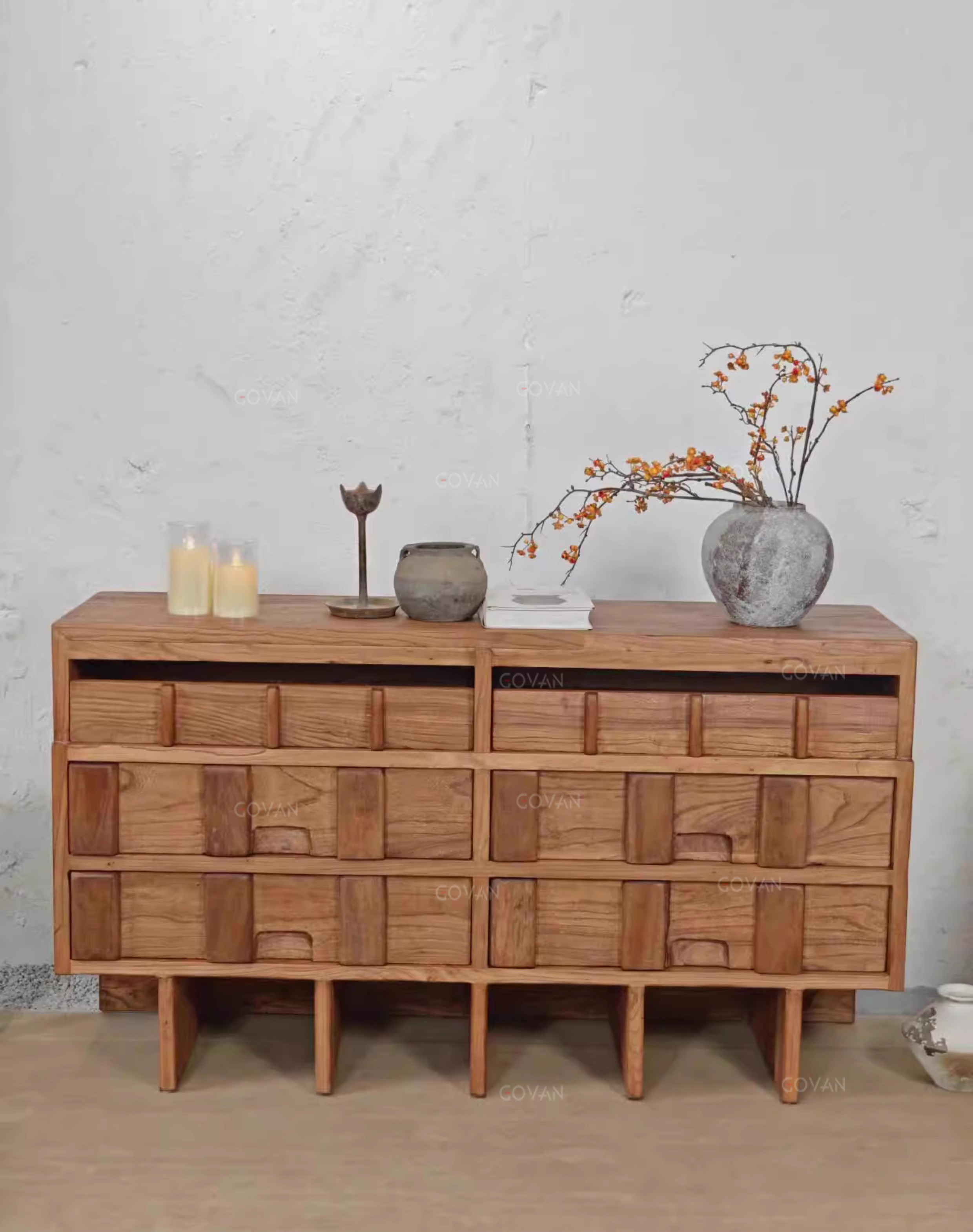 Wooden Furniture-Sideboard-Surprise Quiet Wind Solid Wood Bucket Cabinet