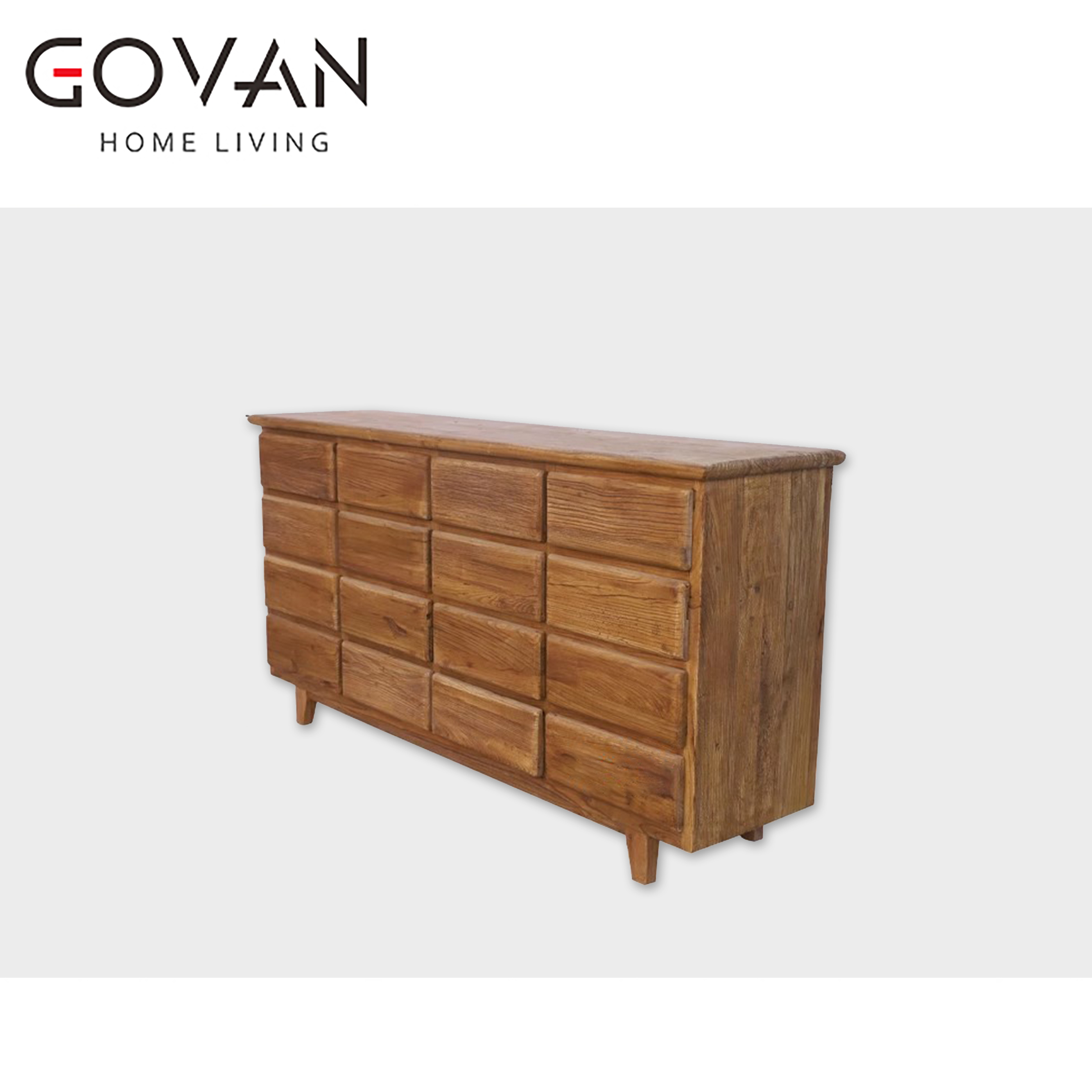 Wooden Furniture-Sideboard-Surprise Quiet Wind Old Elm Side Cabinet