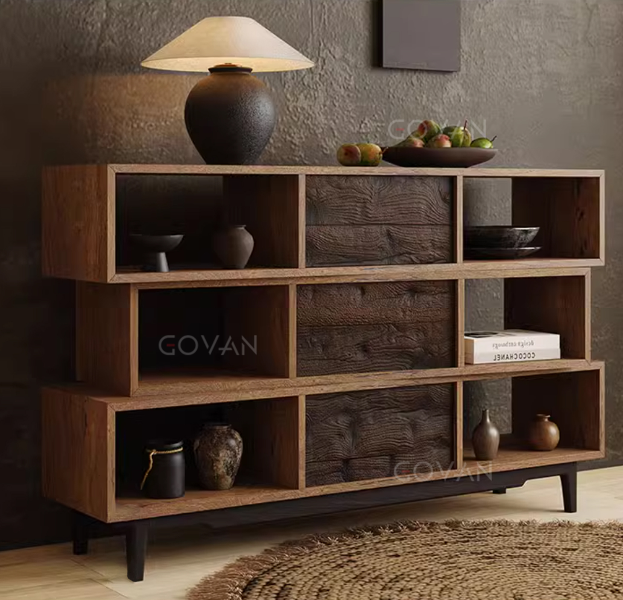 Wooden Furniture-Sideboard-Modern Industrial Style Storage Cabinet