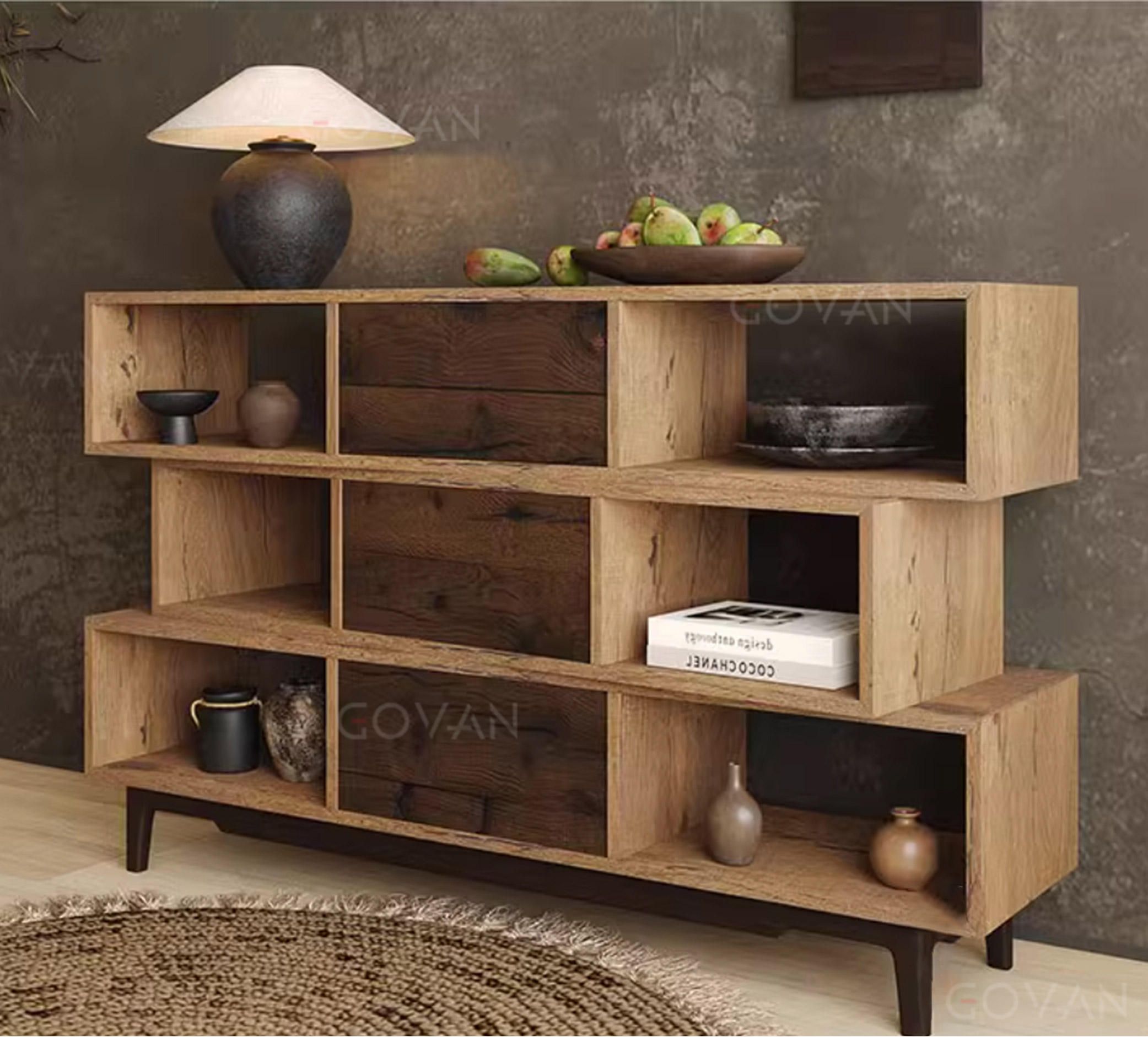 Wooden Furniture-Sideboard-Modern Industrial Style Storage Cabinet