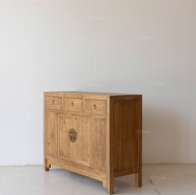 Wooden Furniture-Sideboard-Old Elm Door Panel Wall Cabinet 1