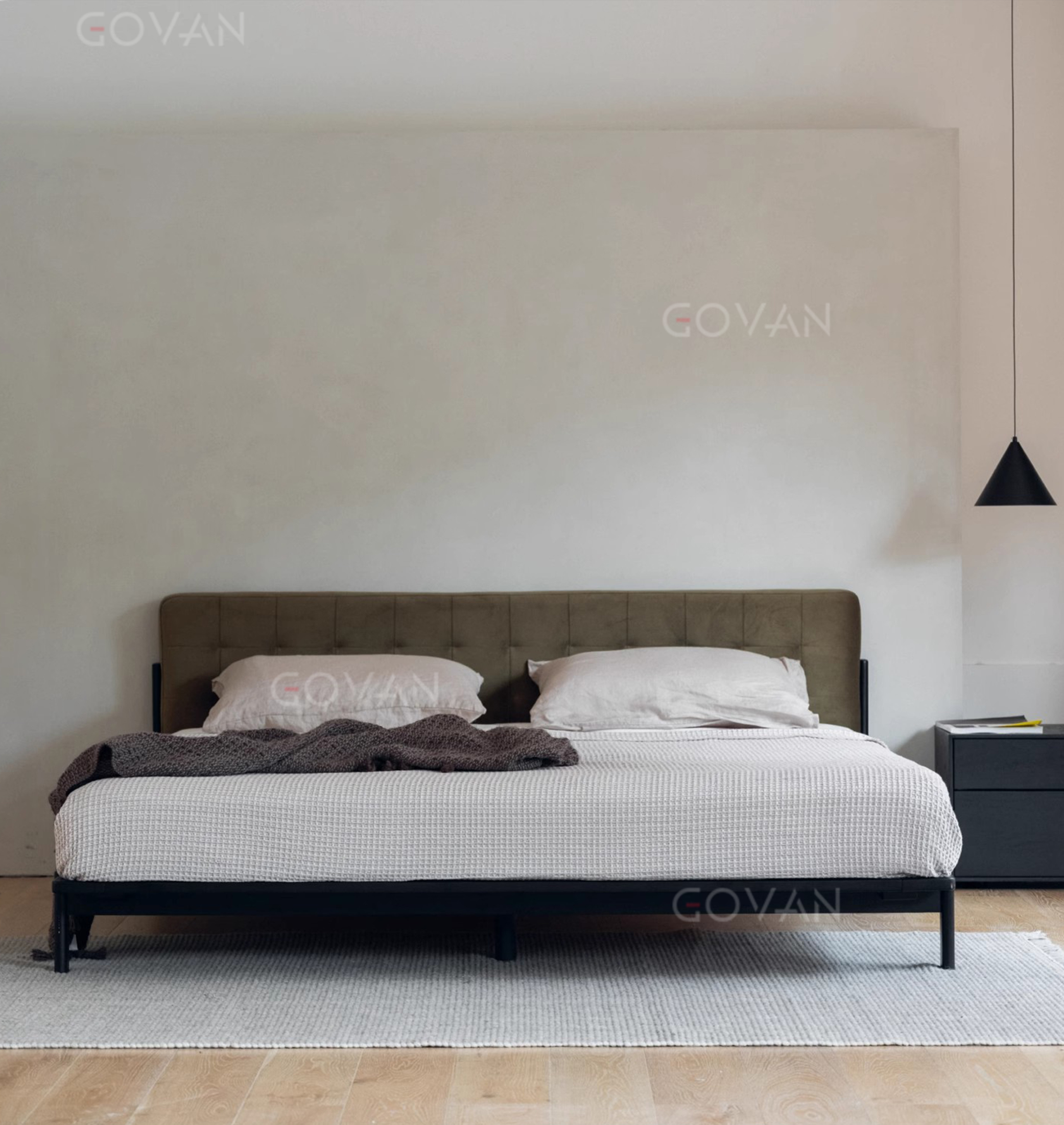 Wooden Furniture-Bed-Nordic Modern Soft Bed