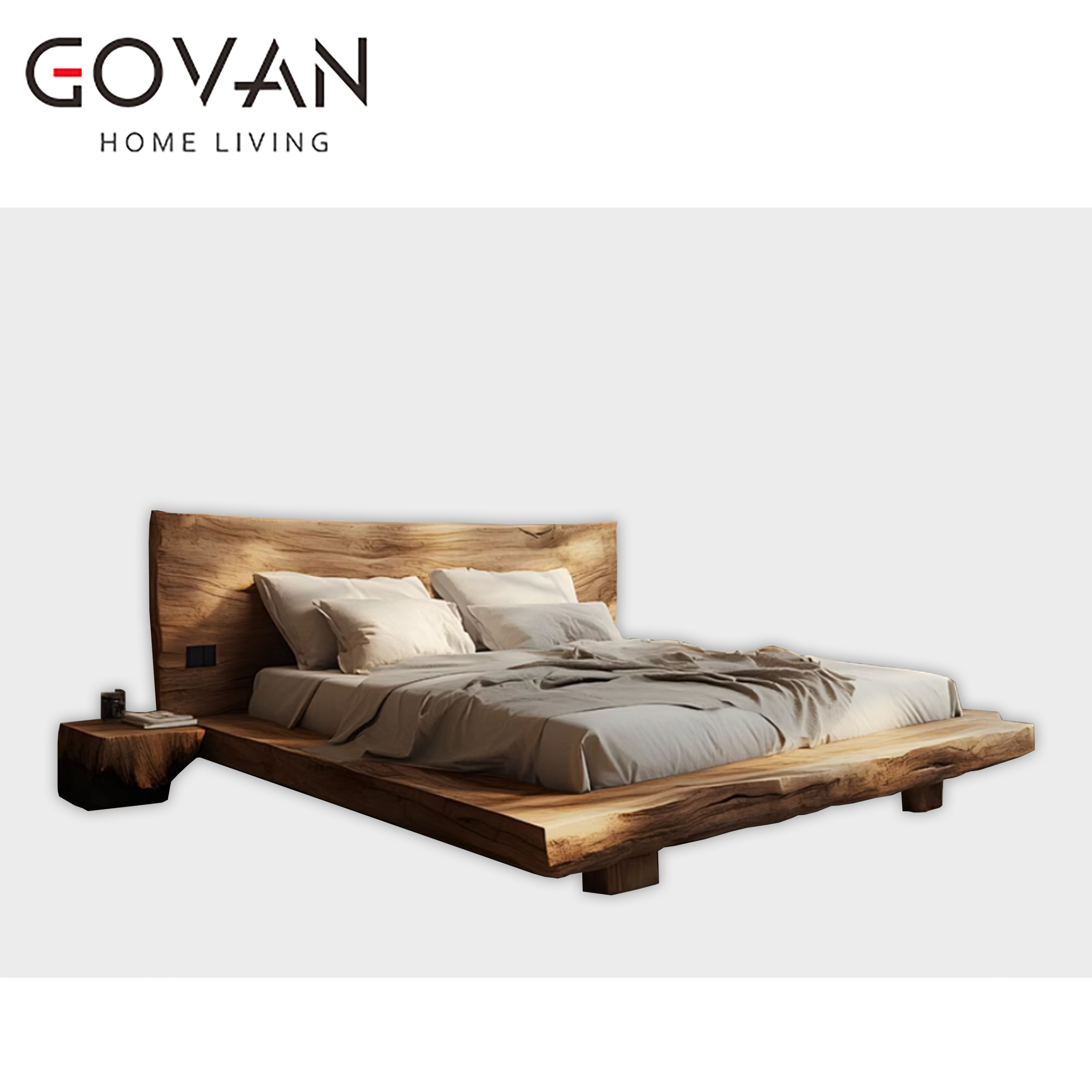Wooden Furniture-Bed-Ancient Style Wooden Bed