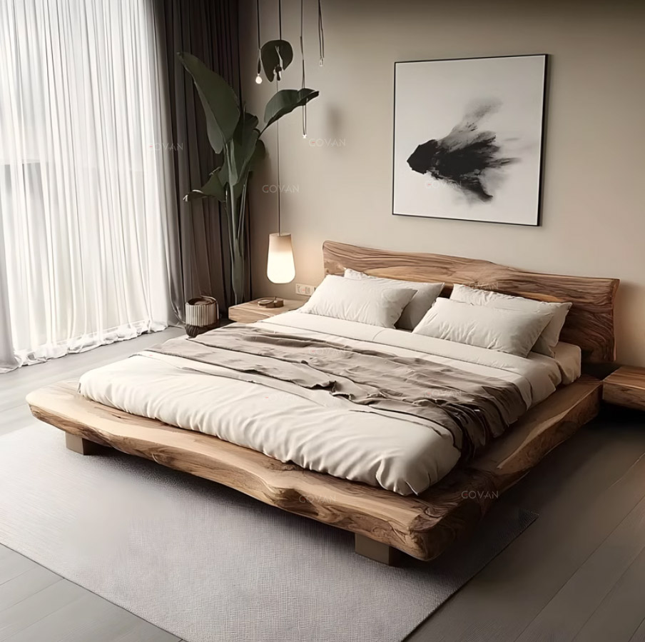 Wooden Furniture-Bed-Ancient Style Wooden Bed