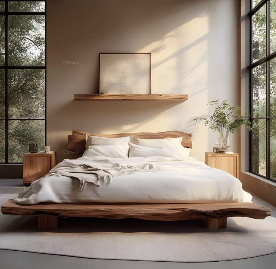 Wooden Furniture-Bed-Ancient Style Wooden Bed
