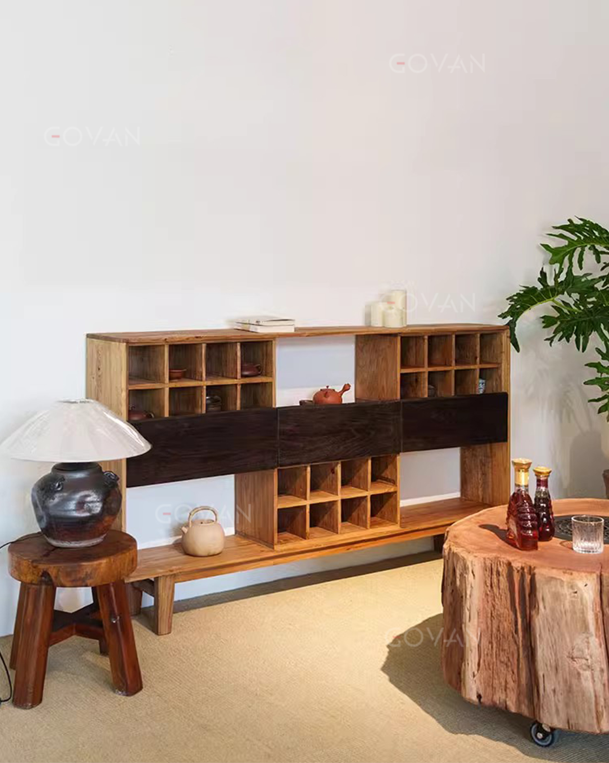Wooden Furniture-Sideboard-Surprise Quiet Wind Solid Wood Cabinet