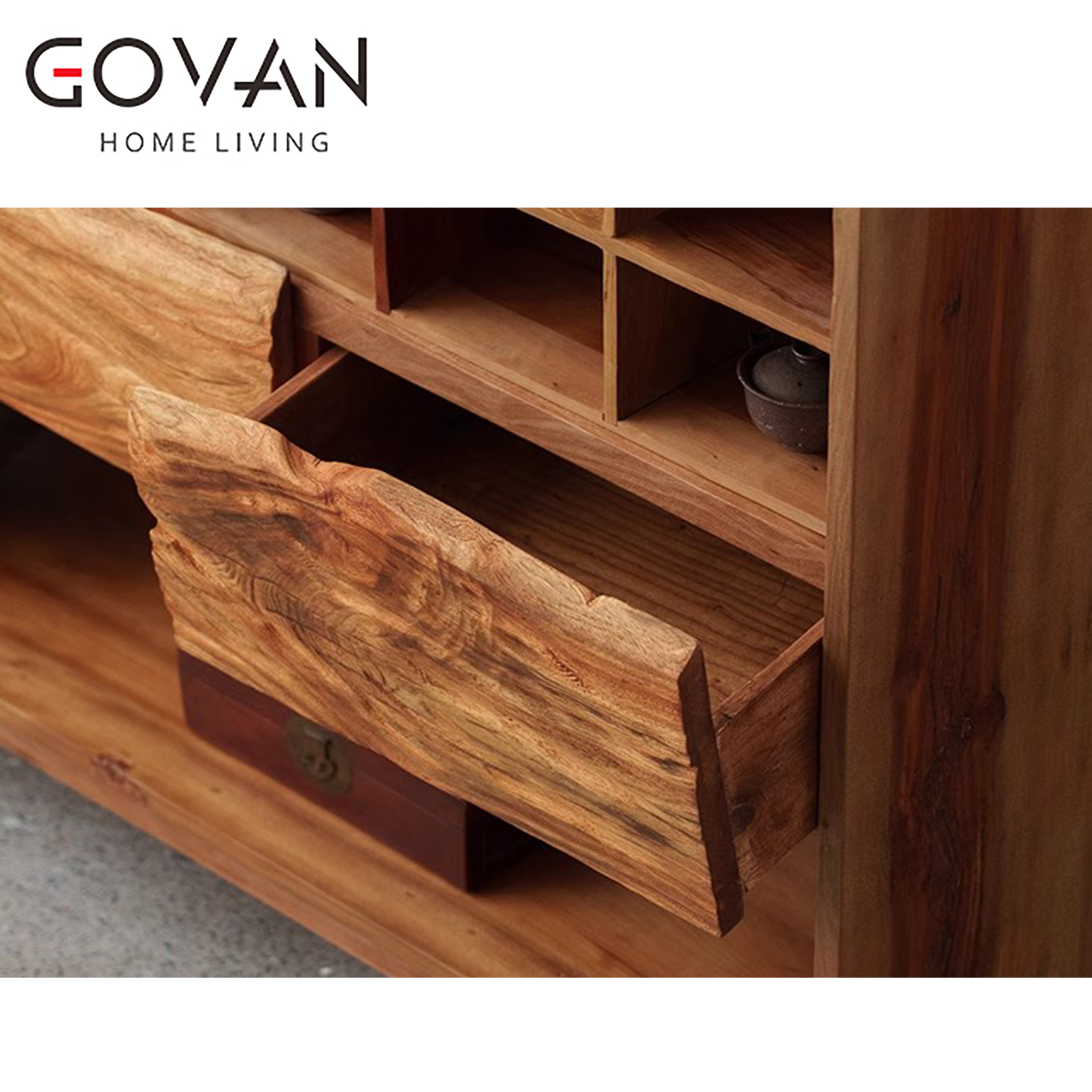 Wooden Furniture-Sideboard-Surprise Silent Wind Old Wooden Side Cabinet