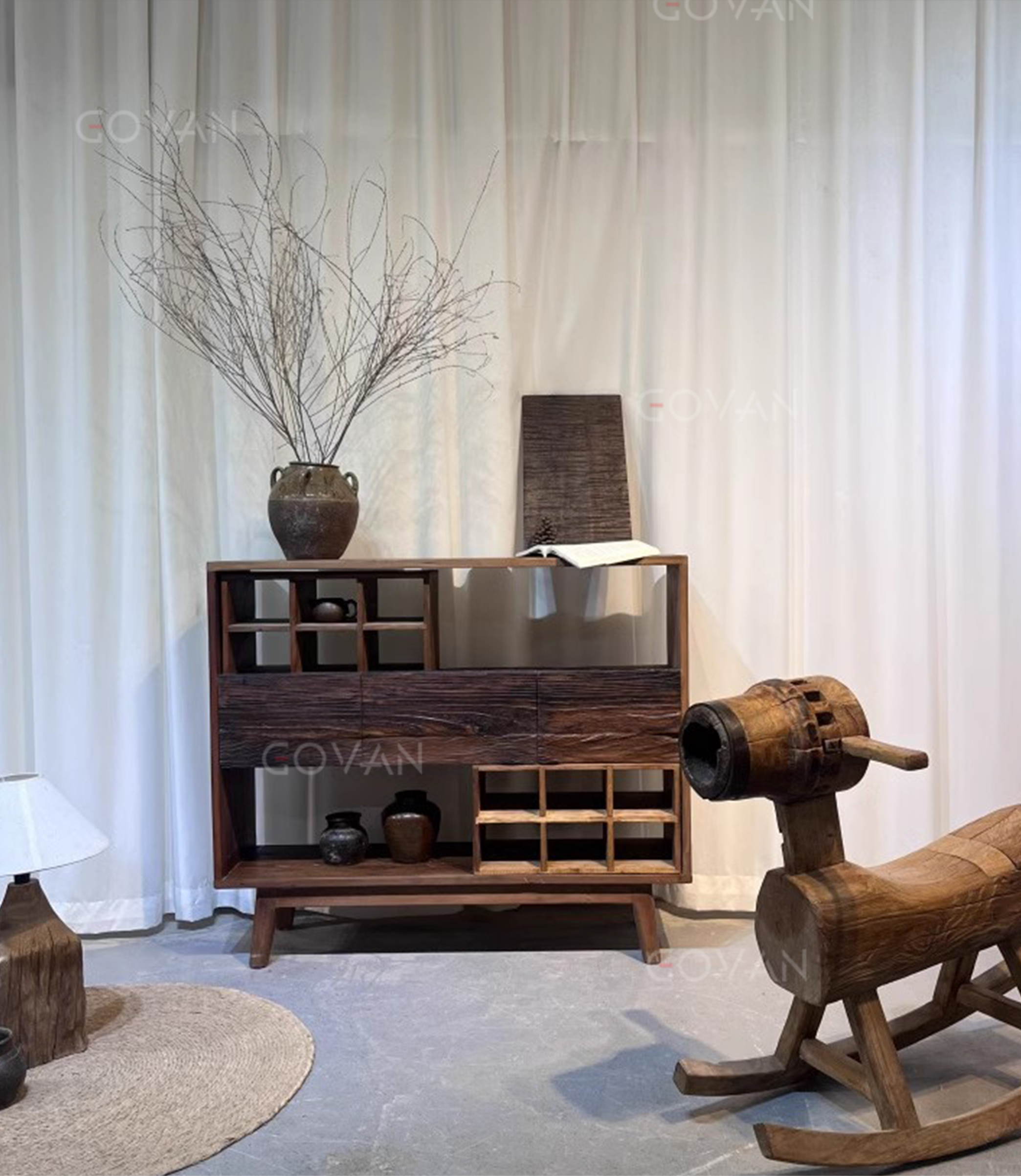 Wooden Furniture-Sideboard-Teacup Holder Display Stand Sideboard