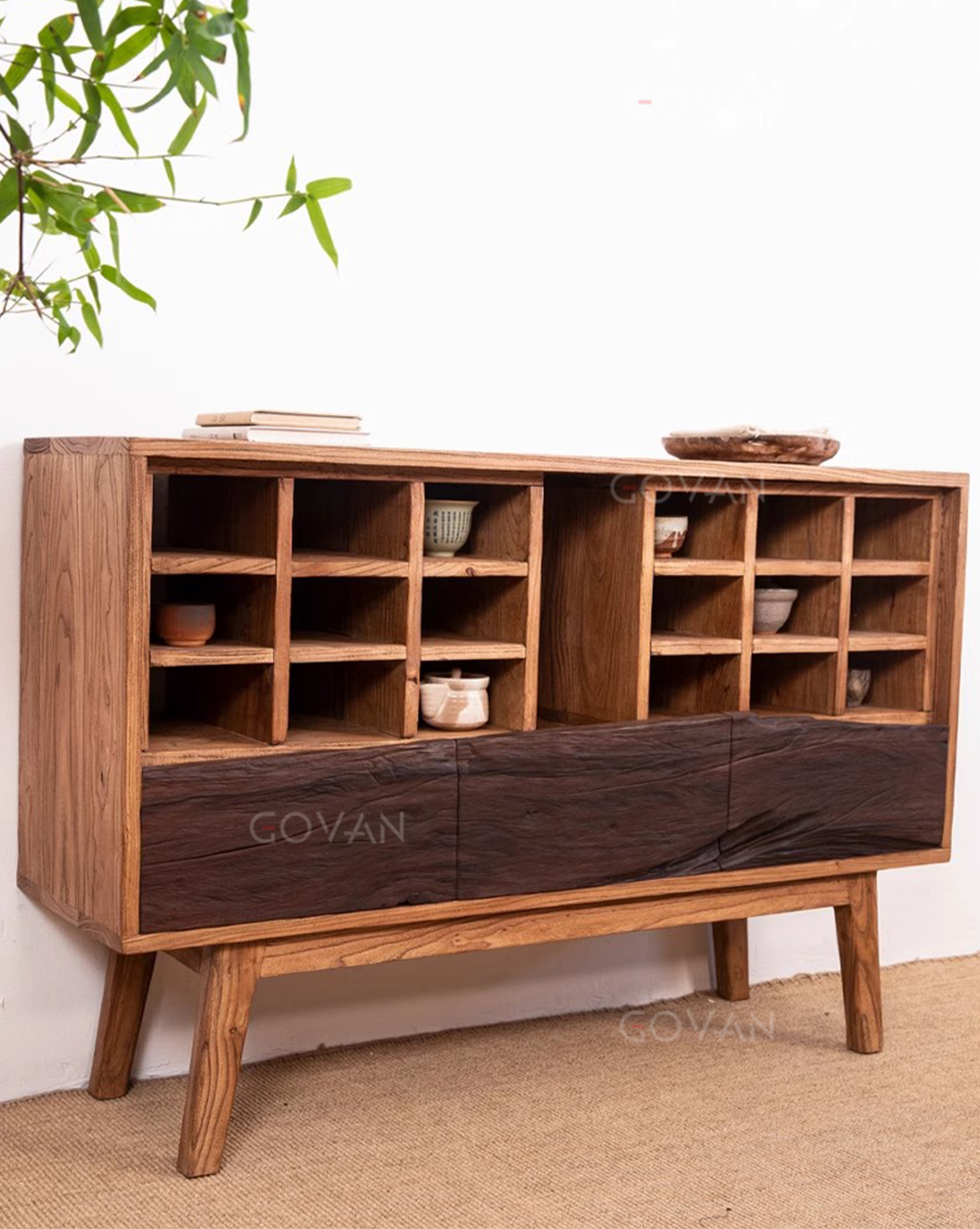 Wooden Furniture-Sideboard-Surprise Quiet Wind Solid Wood Side Cabinet