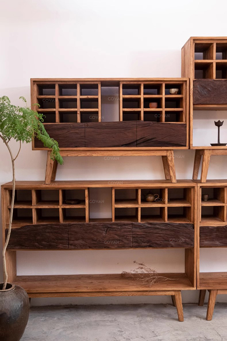 Wooden Furniture-Sideboard-Surprise Quiet Wind Solid Wood Side Cabinet