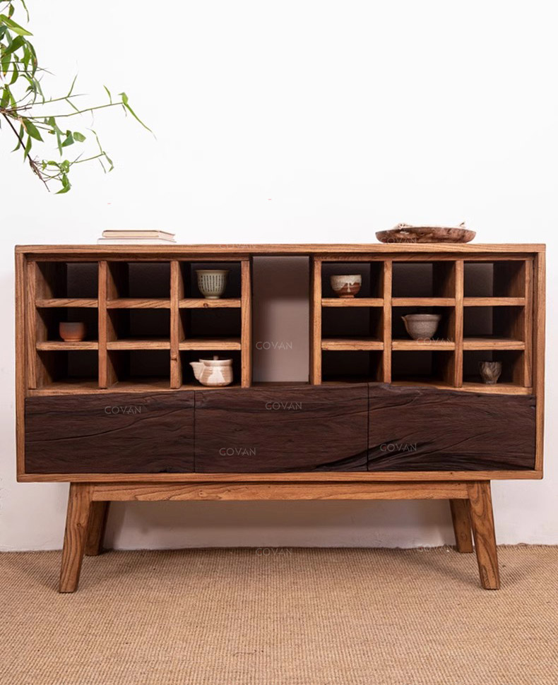 Wooden Furniture-Sideboard-Surprise Quiet Wind Solid Wood Side Cabinet