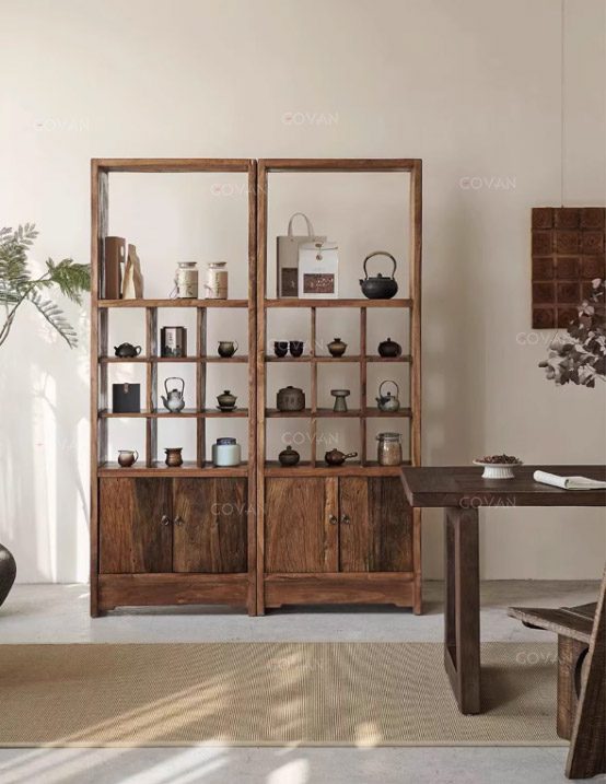 Wooden Furniture-Sideboard-Chinese Museum Shelf