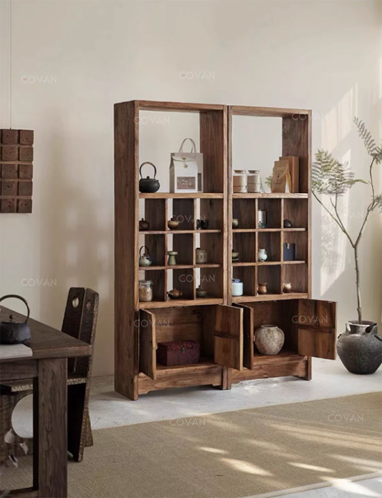 Wooden Furniture-Sideboard-Chinese Museum Shelf