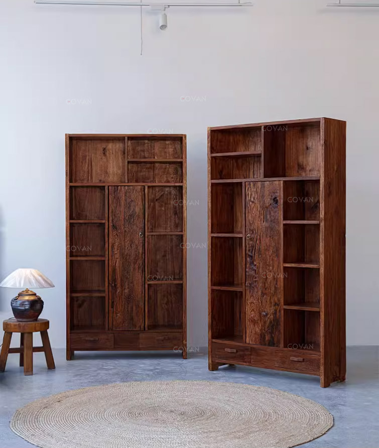 Wooden Furniture-Bookcase-Surprise Quiet Wind Ancient Solid Wood Shelving