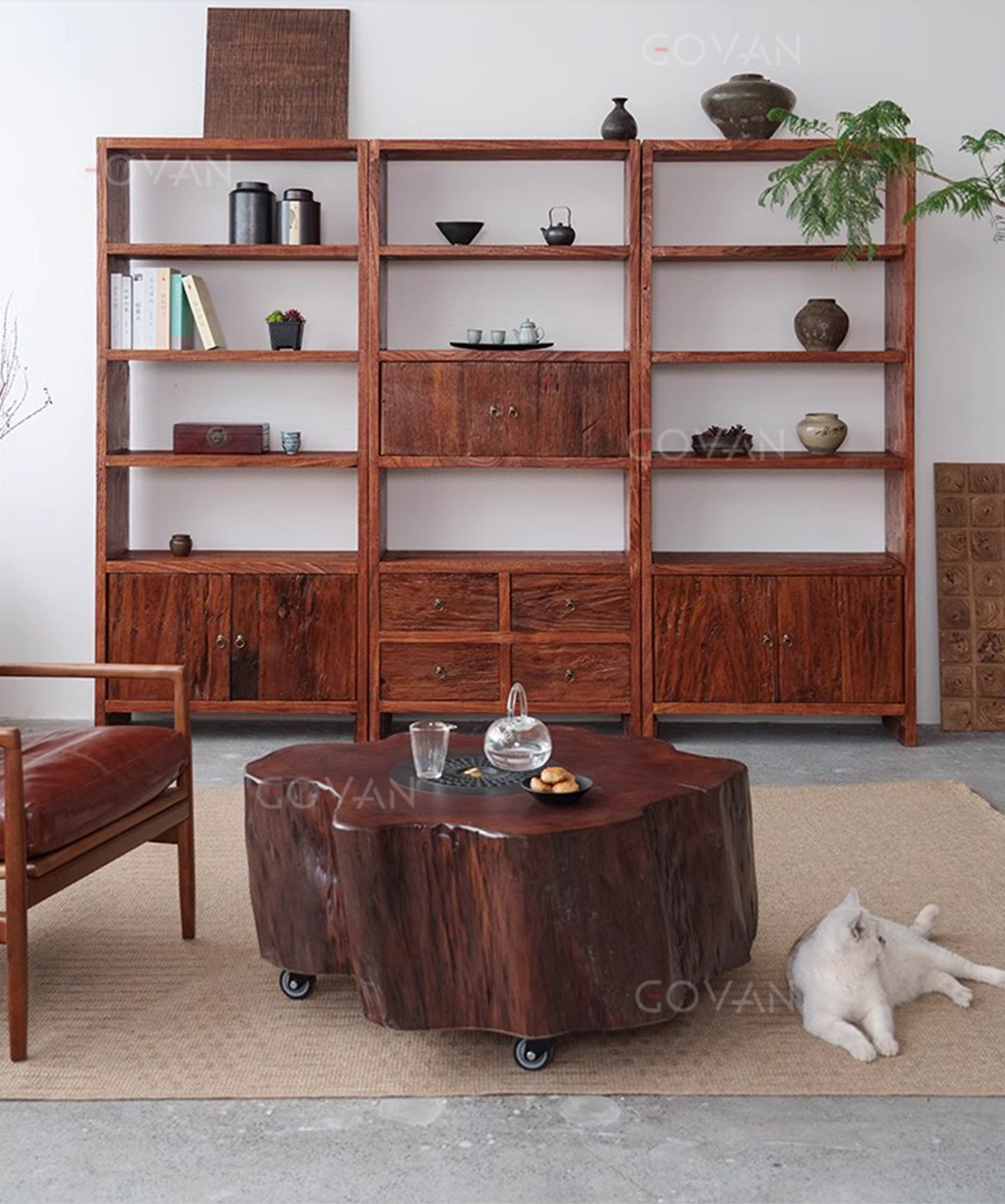 Wooden Furniture-Bookcase-Surprise Quiet Wind Doge Display Case
