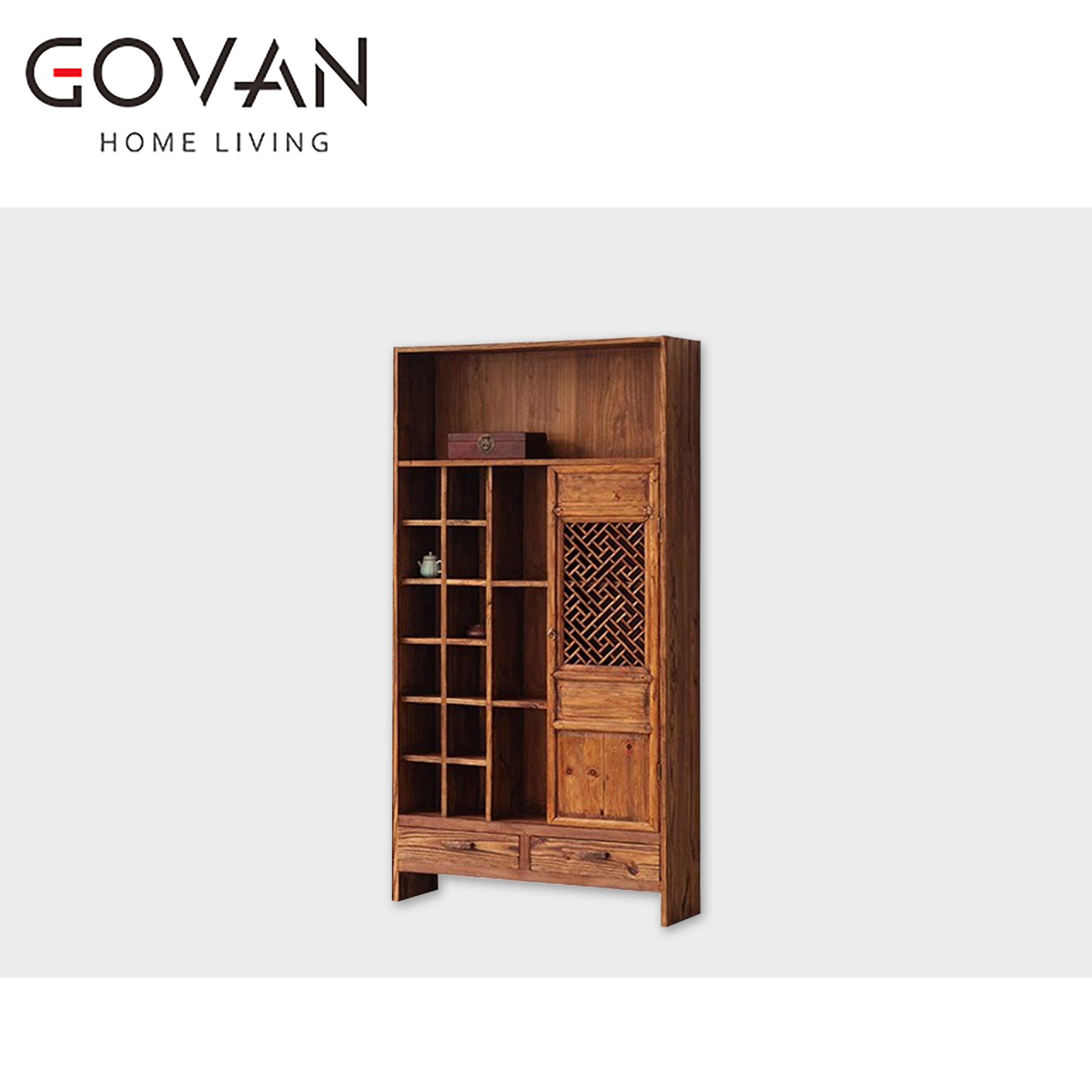 Wooden Furniture-Bookcase-Surprise Silent Wind Solid Wood Antique Frame
