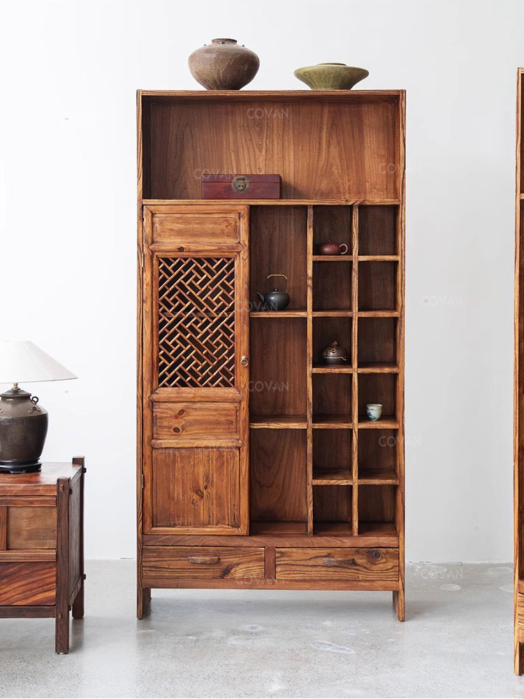 Wooden Furniture-Bookcase-Surprise Silent Wind Solid Wood Antique Frame