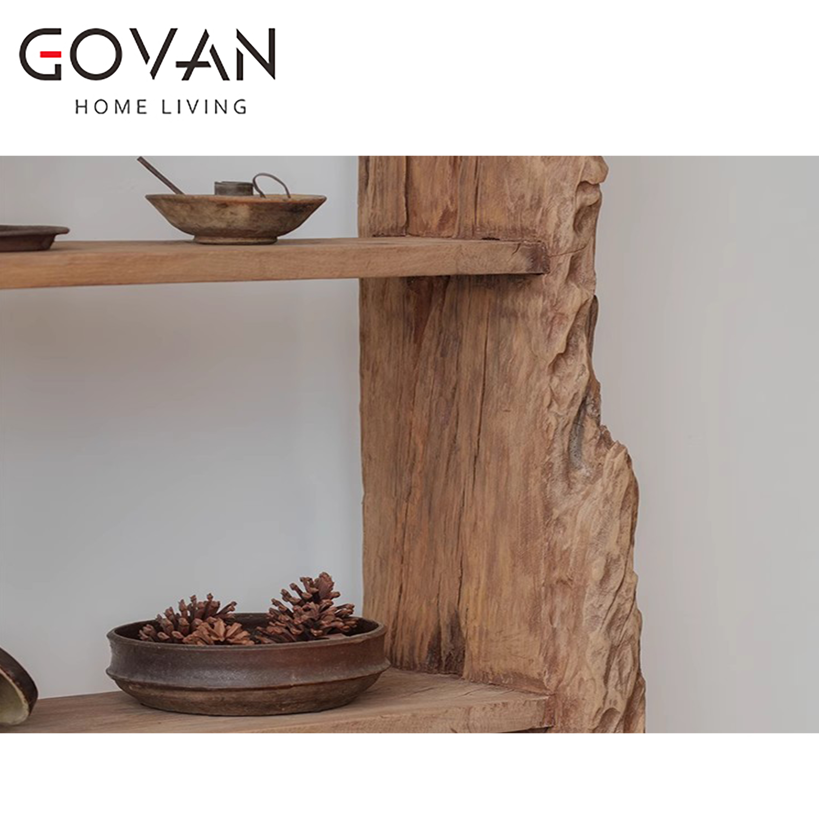 Wooden Furniture-Bookcase-Zama Wind Trapezoidal Shelf