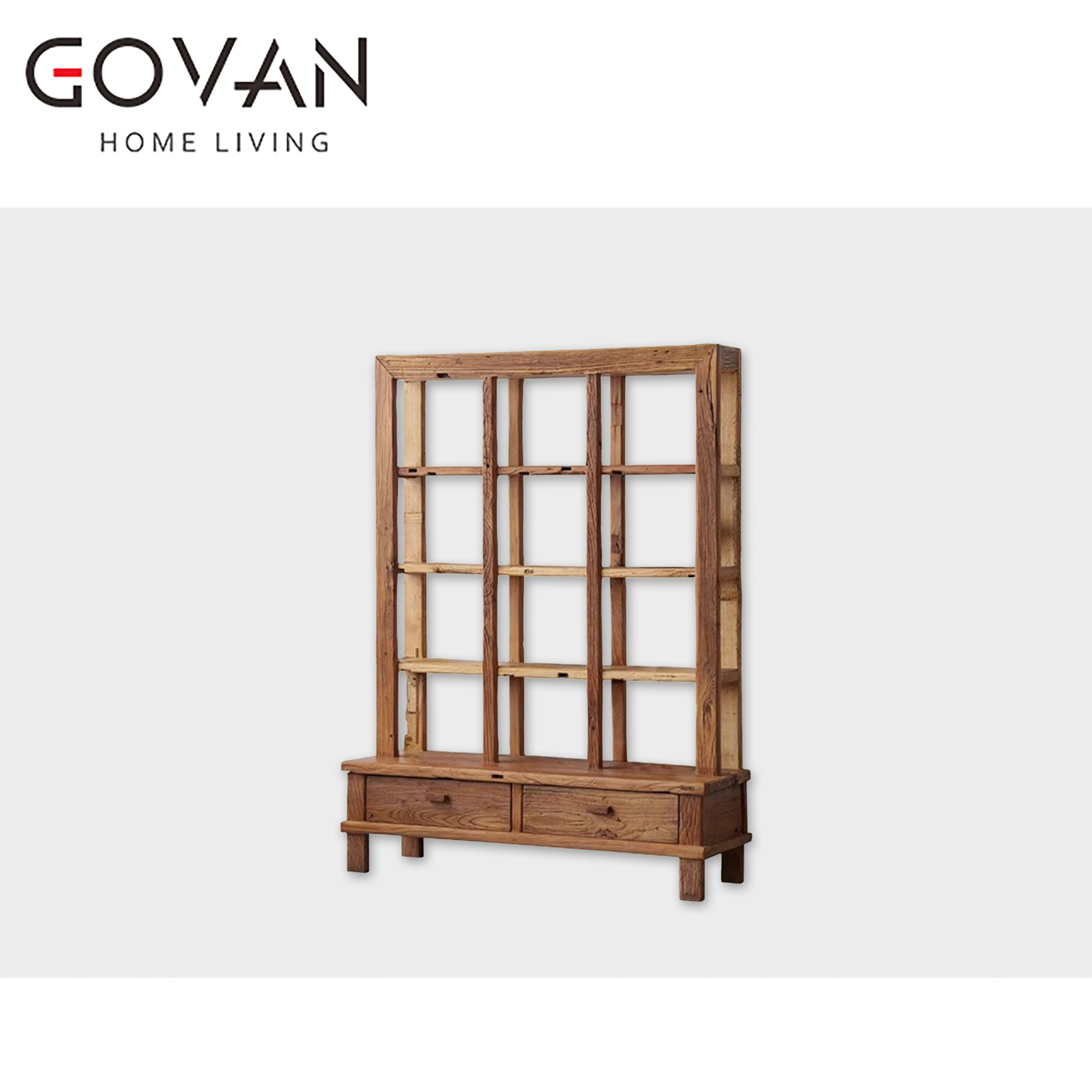 Wooden Furniture-Bookcase-Weathered Old Wood Antique Frame