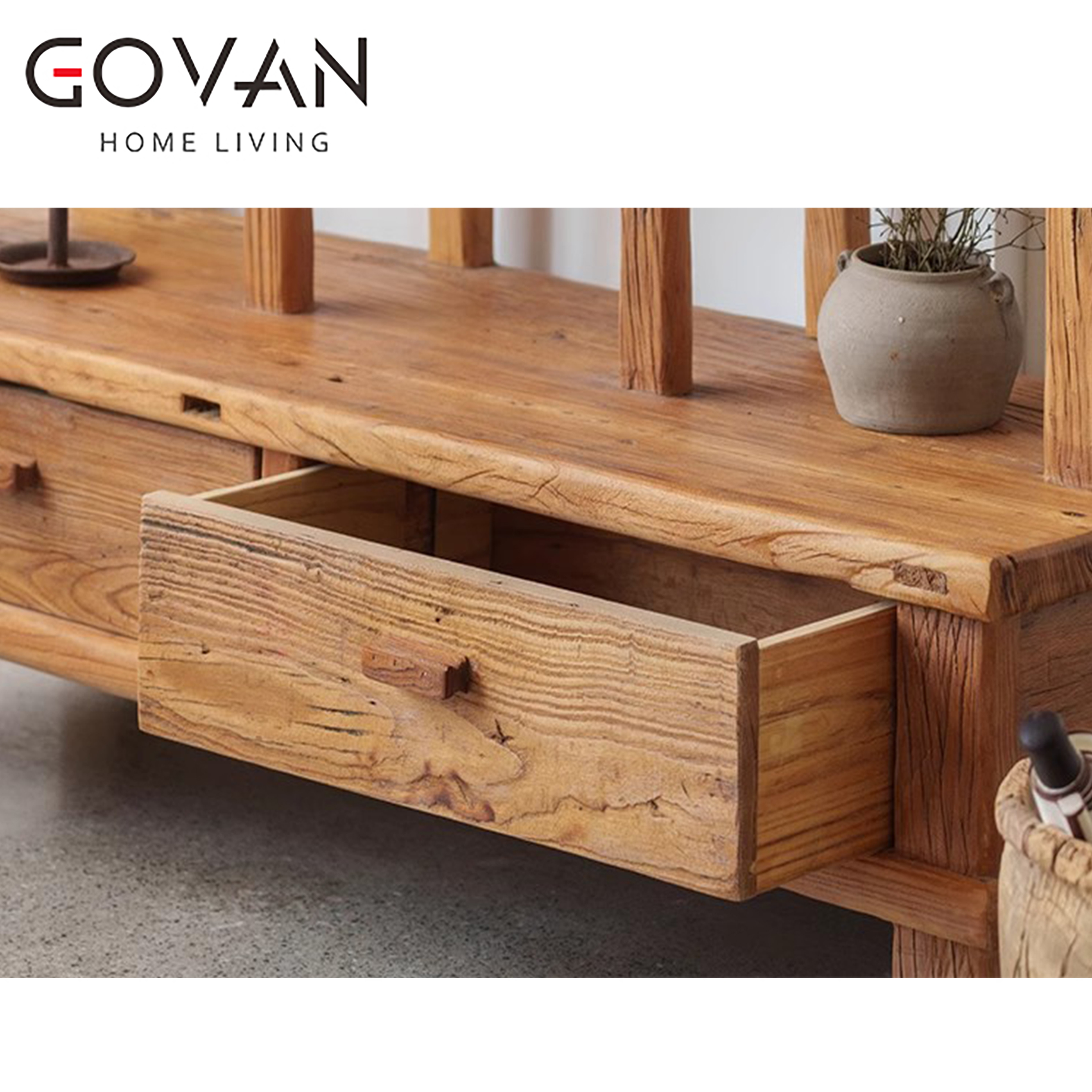 Wooden Furniture-Bookcase-Weathered Old Wood Antique Frame