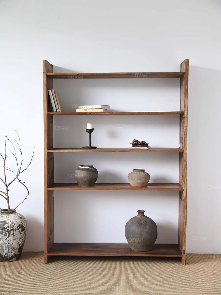 Wooden Furniture-Bookcase-Surprise Dead Wind Old Elm Bookshelf