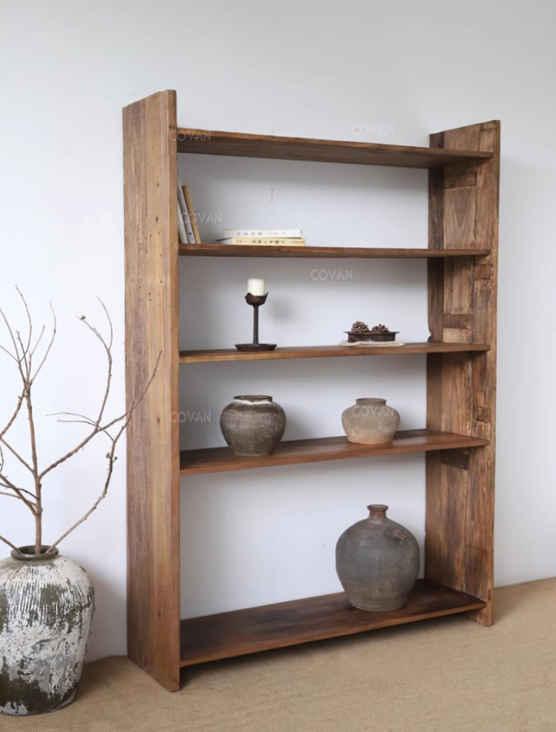 Wooden Furniture-Bookcase-Surprise Dead Wind Old Elm Bookshelf
