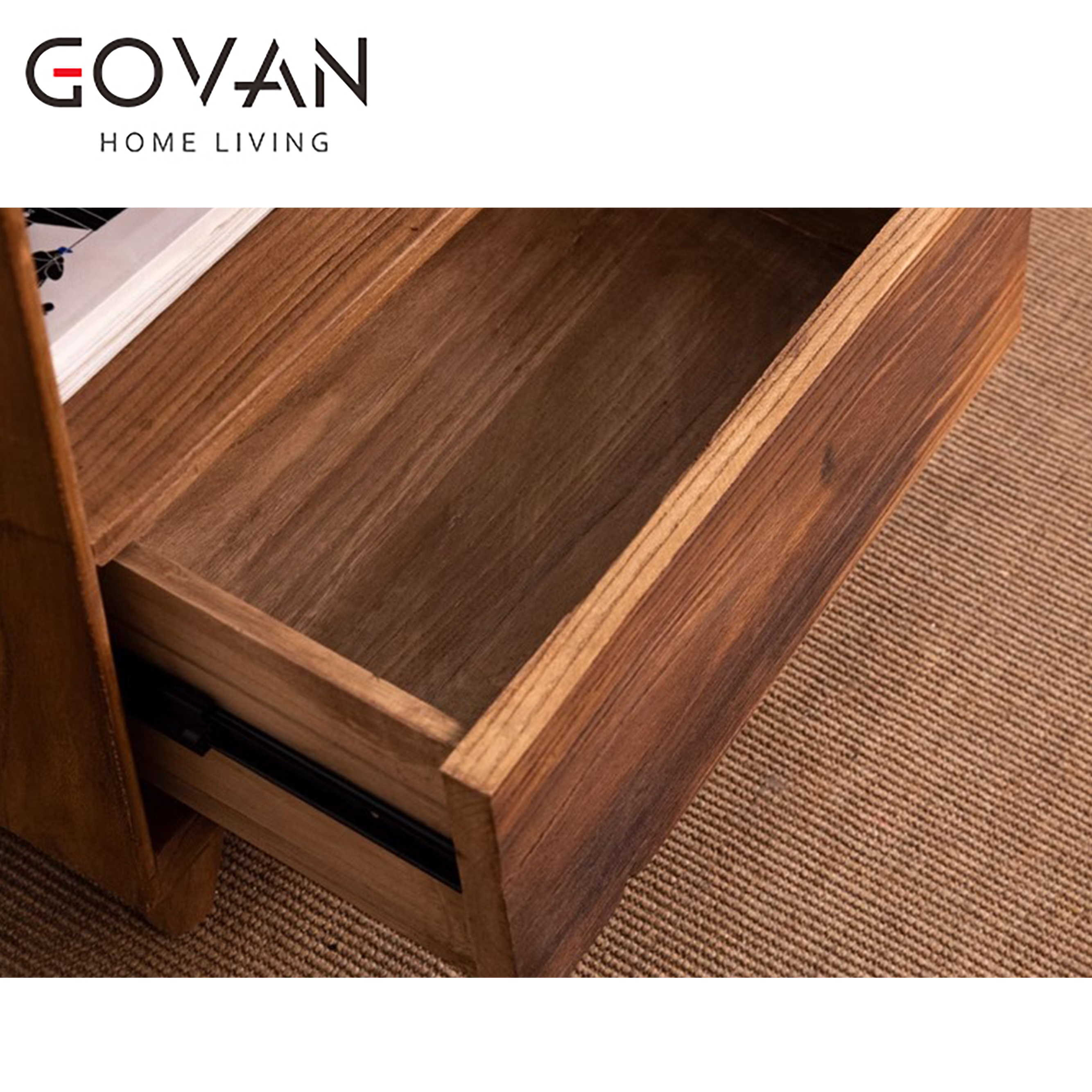 Wooden Furniture-Bookcase-Old Elm Display Stand