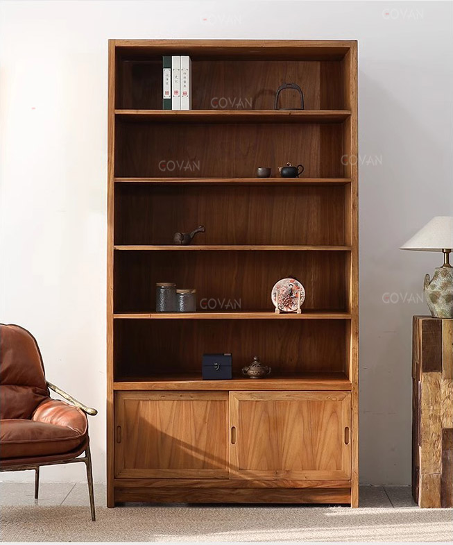 Wooden Furniture-Bookcase-Surprise Dead Wind Old Elm Bookshelf 1