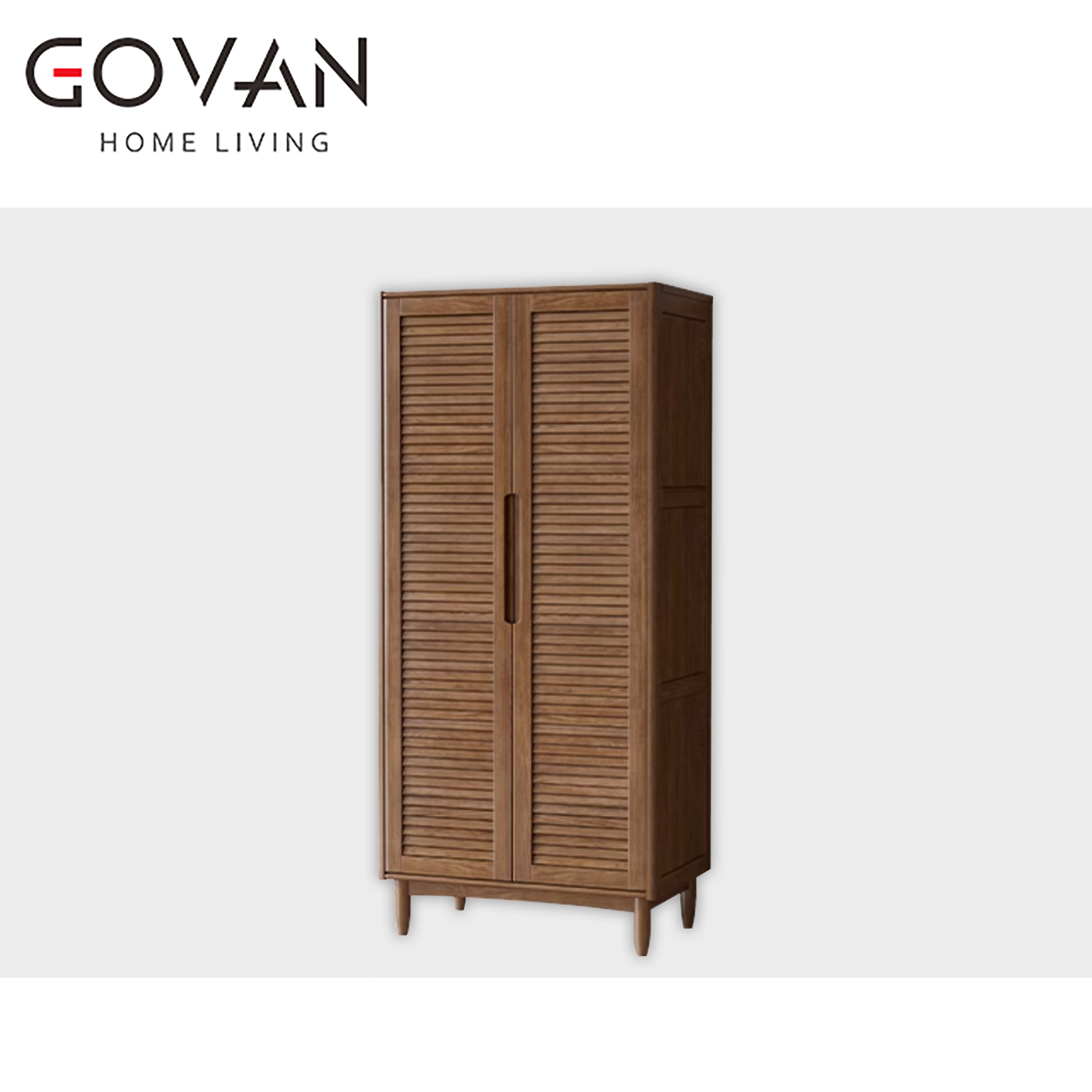 Wooden Furniture-Wardrobe-Nordic Solid Wood Wardrobe