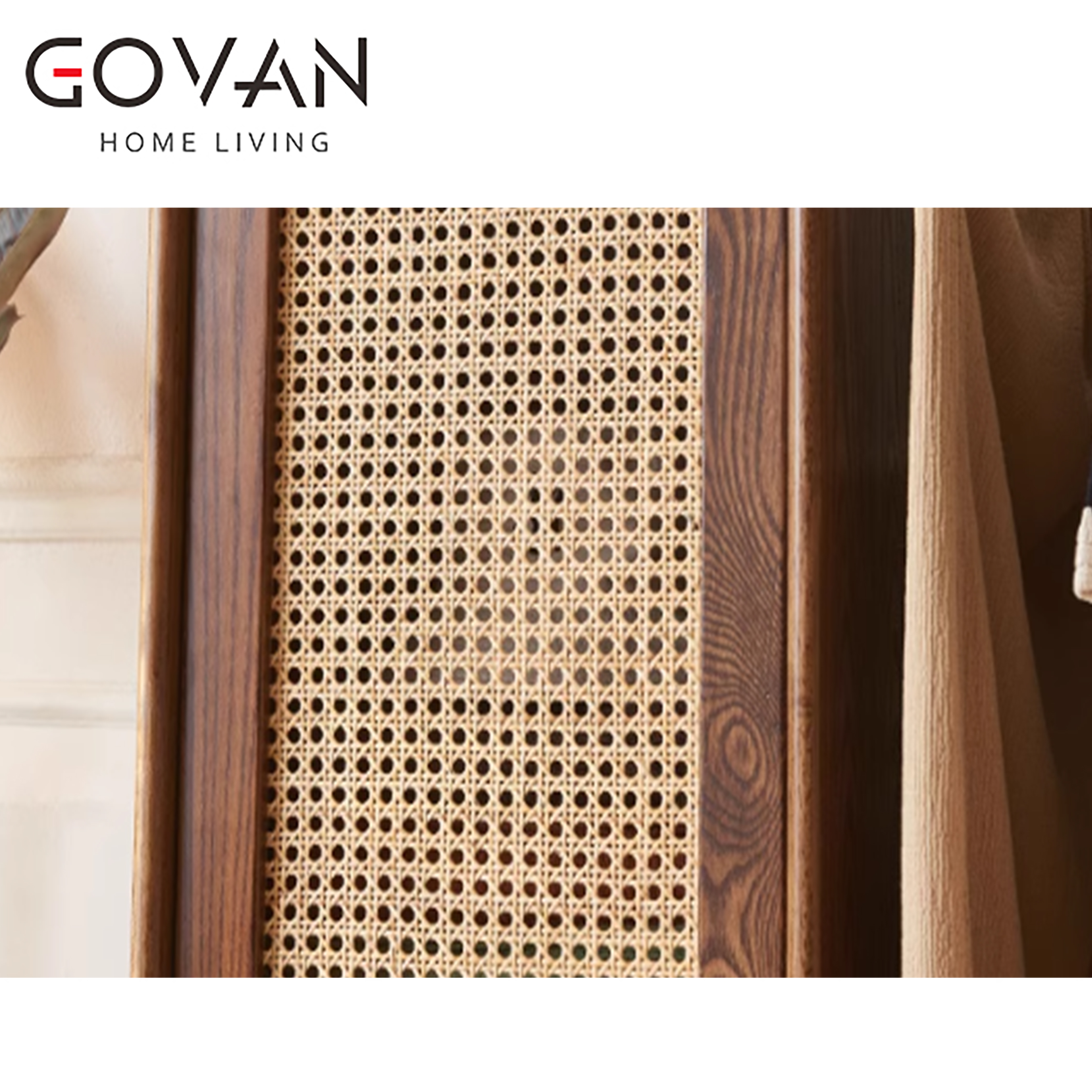 Wooden Furniture-Wardrobe-Rattan Ash Wood Wardrobe Rack