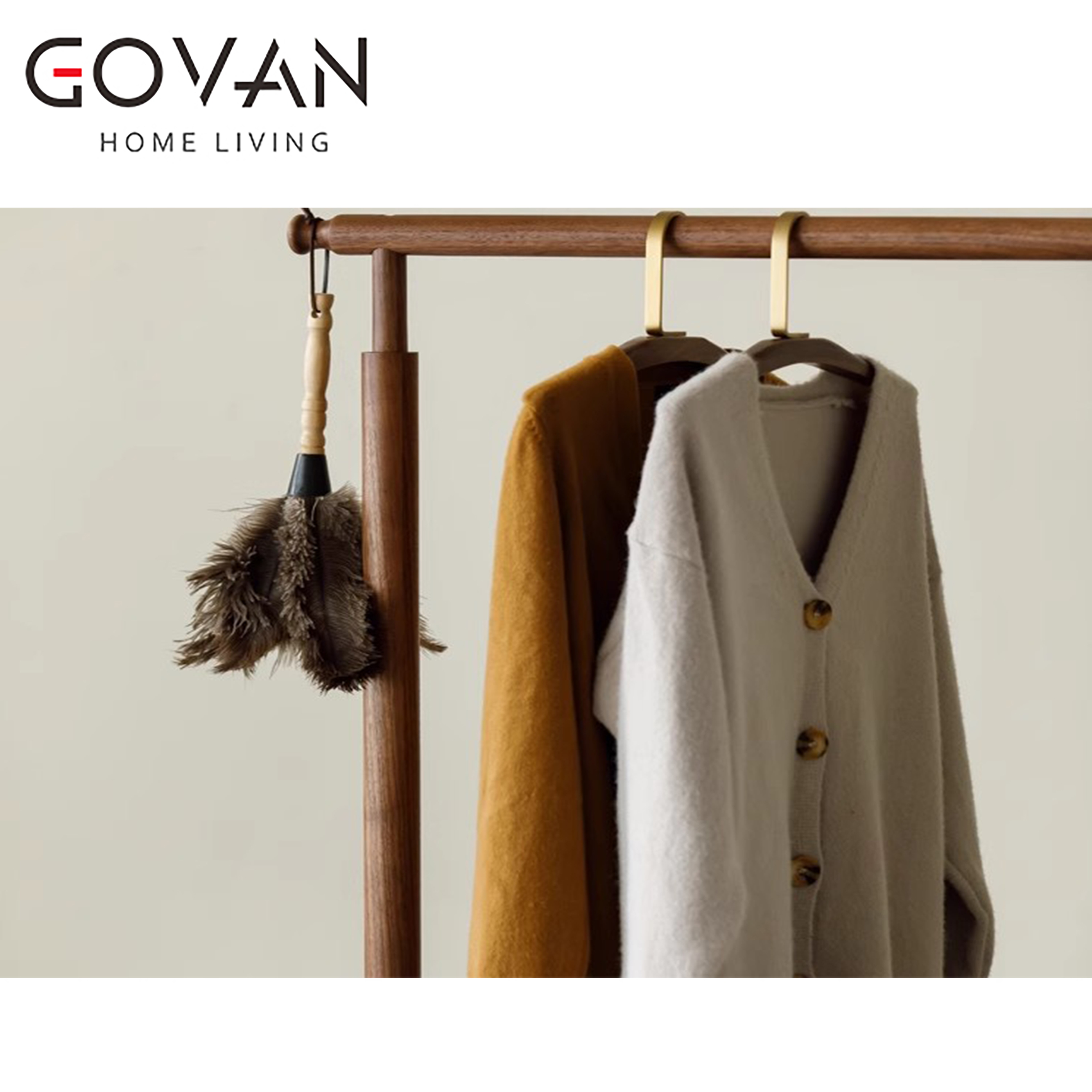 Wooden Furniture-Wardrobe-Nordic Solid Wood Closet Coat And Hat Rack