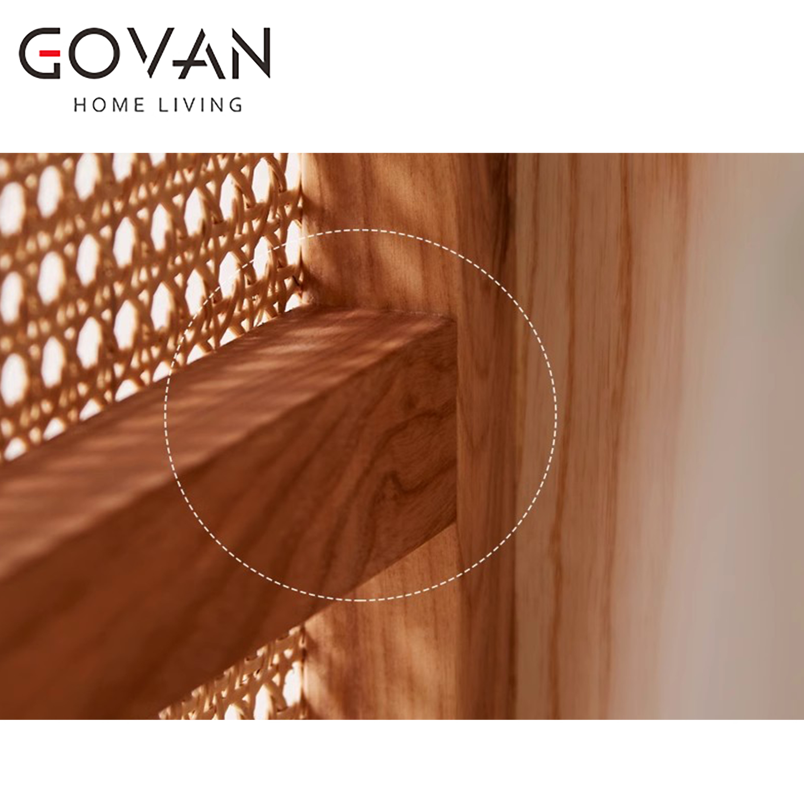 Wooden Furniture-Wardrobe-Simple Rattan Art Wardrobe