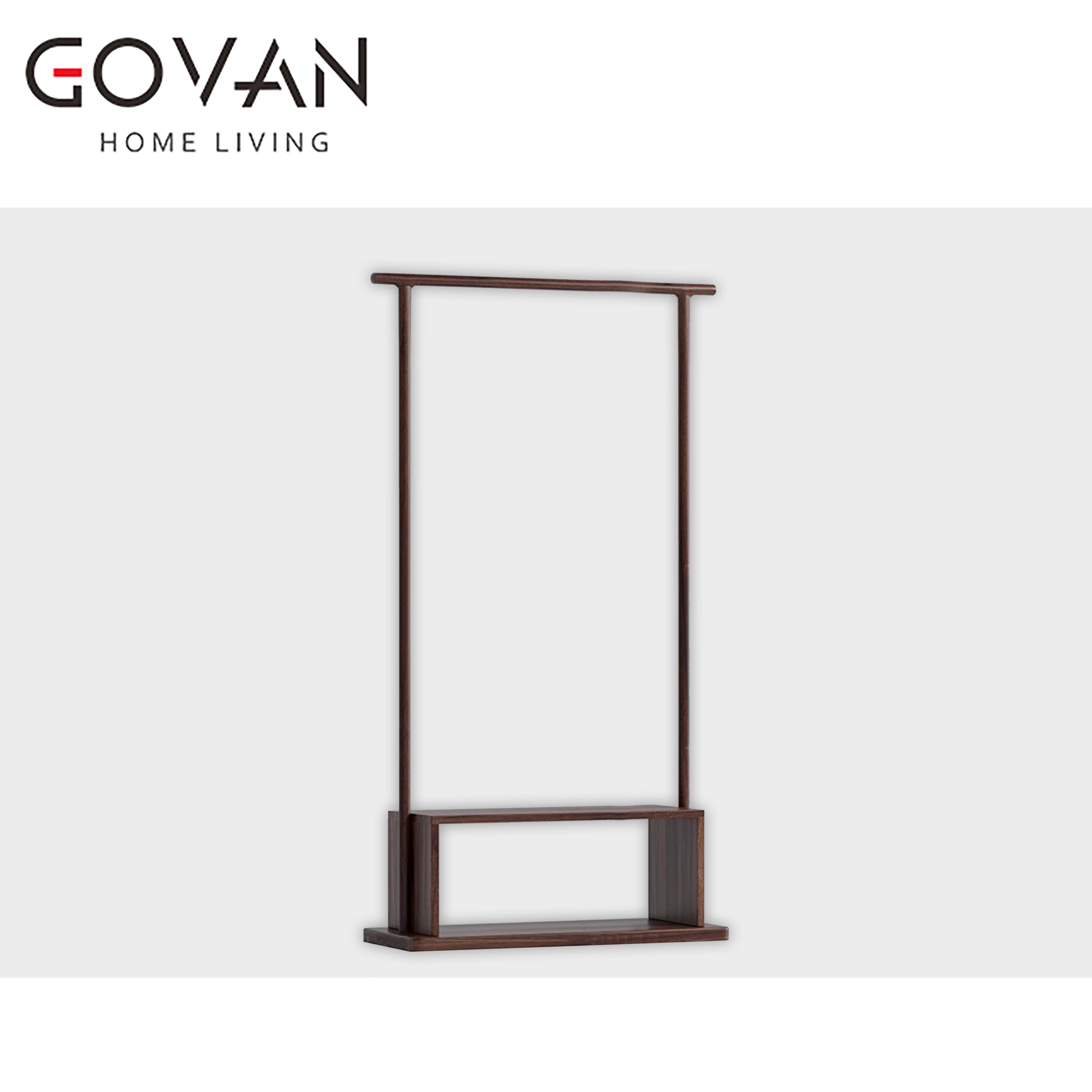 Wooden Furniture-Wardrobe-New Chinese Style Solid Wood Clothes Stand