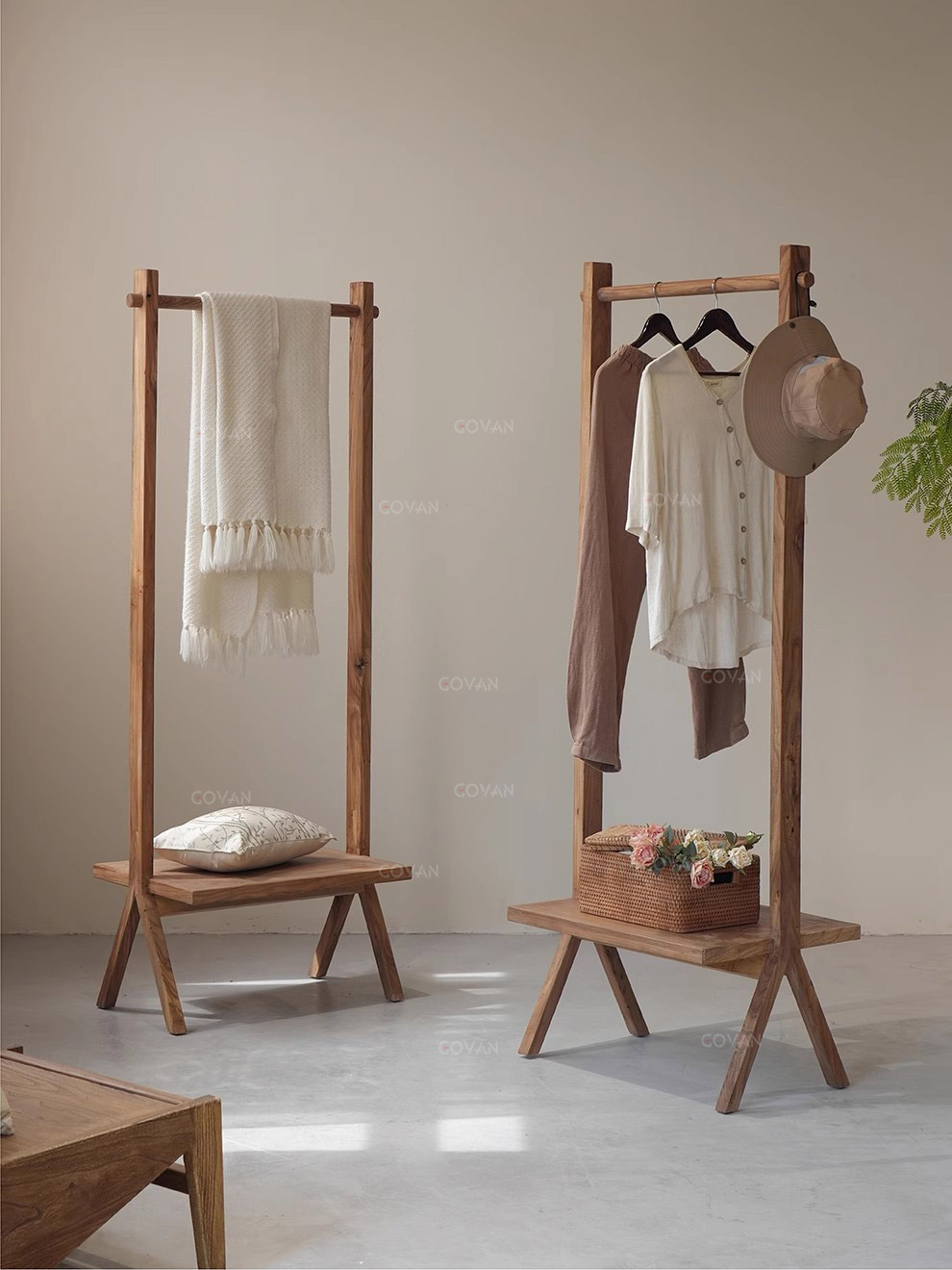 Wooden Furniture-Wardrobe-Nordic Simple Black Walnut Wardrobe 1