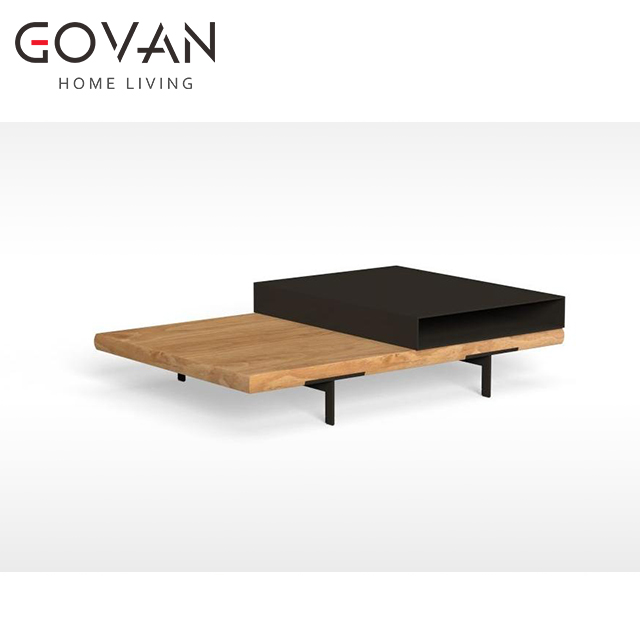 Allure Collection-Table-Outdoor Coffee Table with shelf