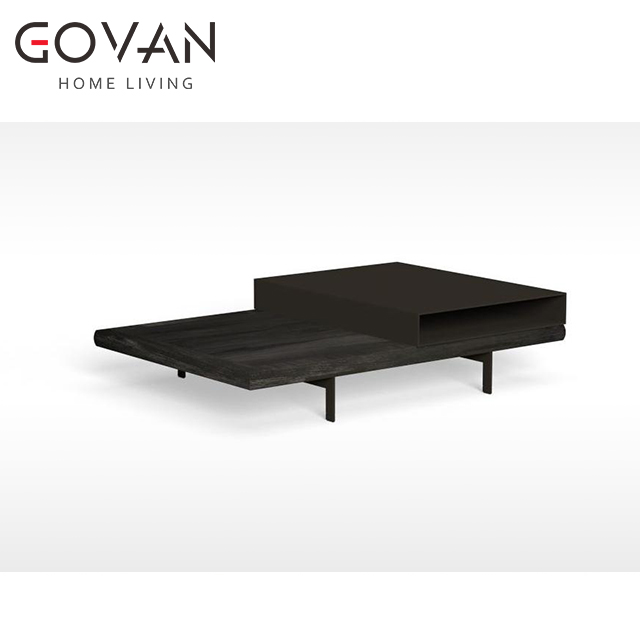 Allure Collection-Table-Outdoor Coffee Table with shelf
