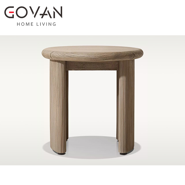 Striata Collection-Side Table-Outdoor Round Side Table